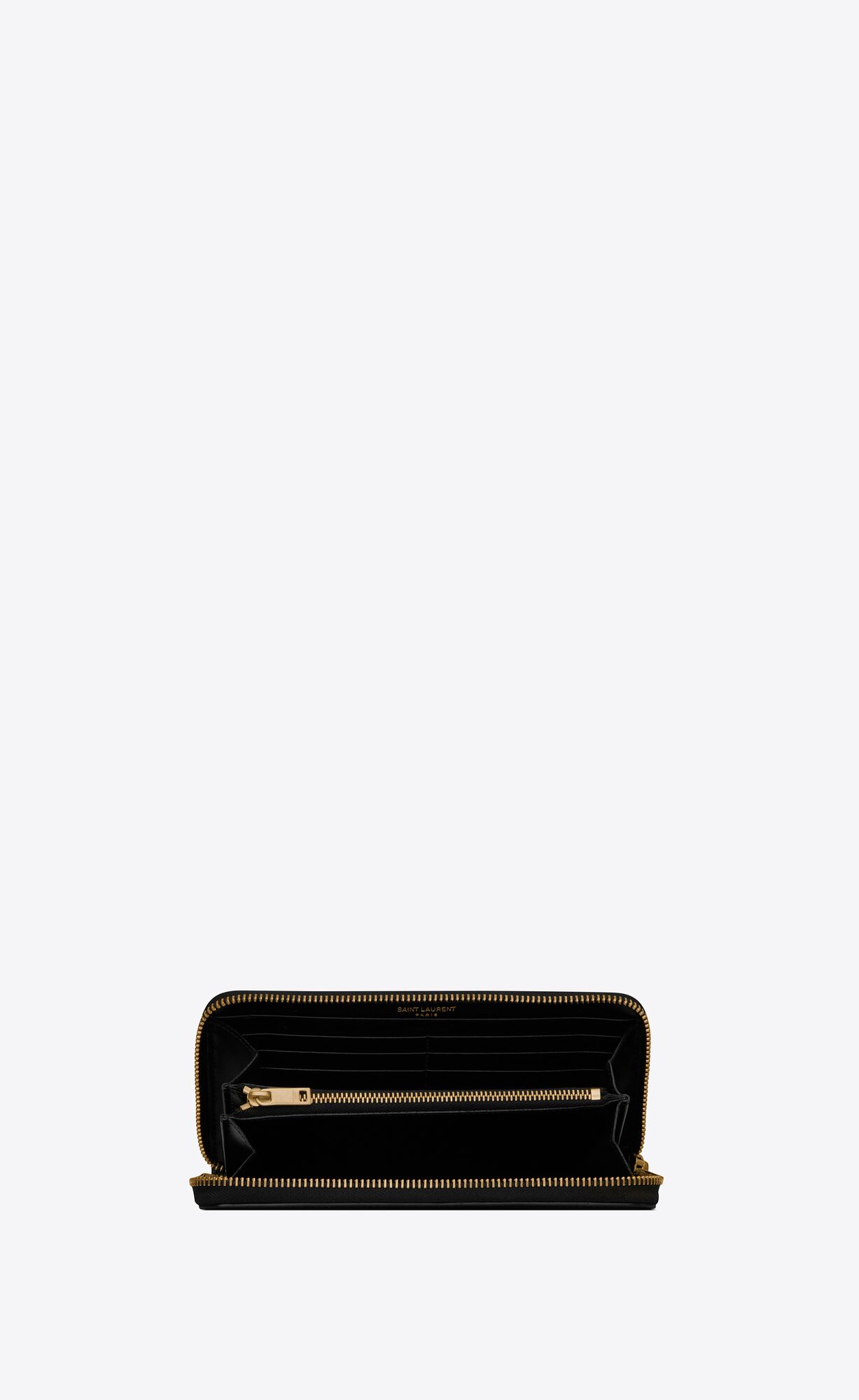 YSL Tiny Cassandre Zip-around Wallet In Crocodile-embossed Matte Leder Schwarz | 10267-FOWV