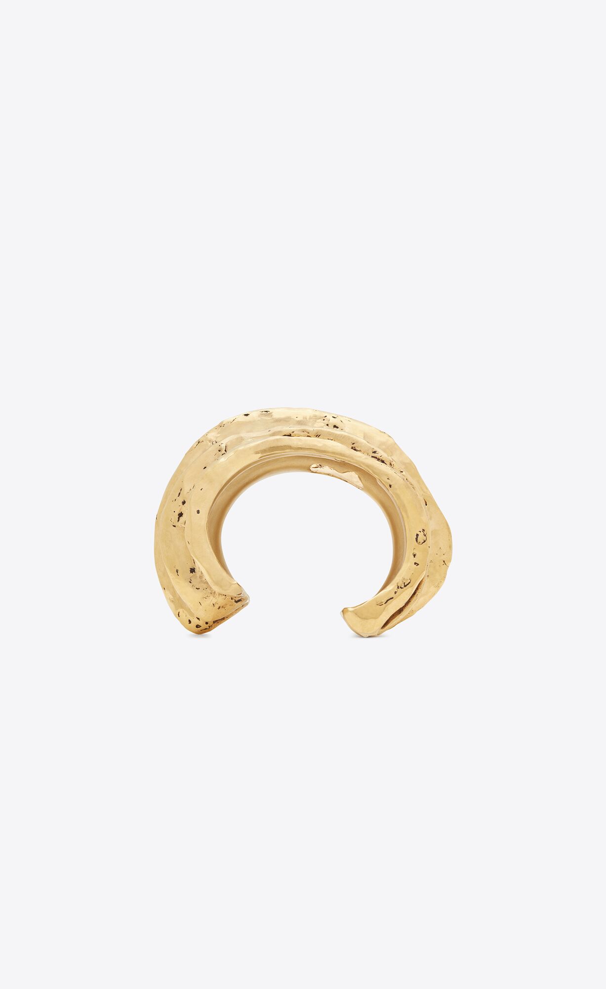 YSL Tornado Crater Cuff Bracelet In Metal Gold | 87462-EURM