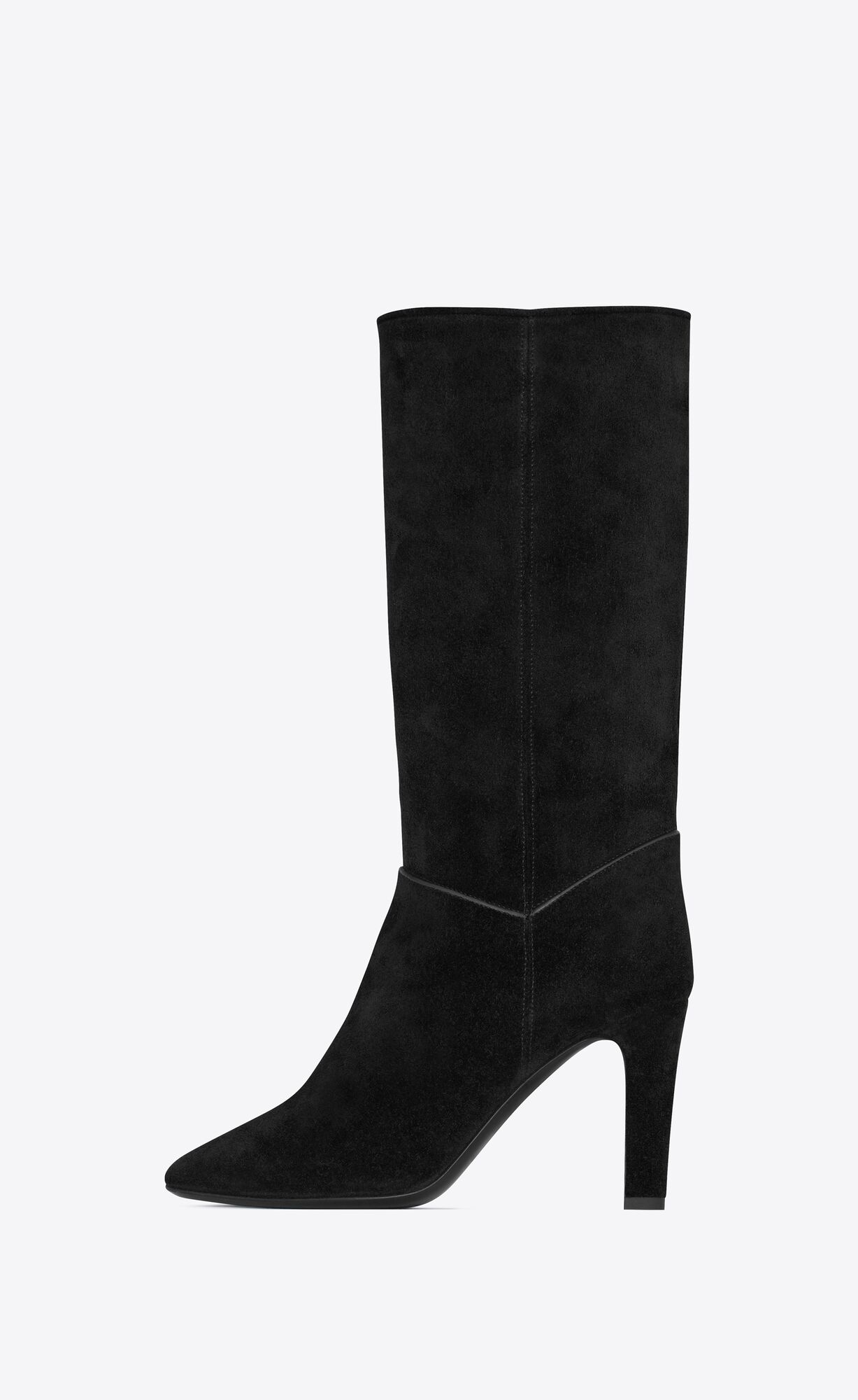 YSL Tracy Boots In Wildleder Schwarz | 01893-HOBP