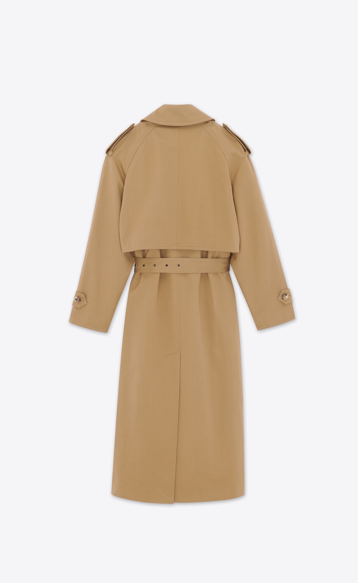 YSL Trench Coat In Gabardine Beige | 08367-UEZS