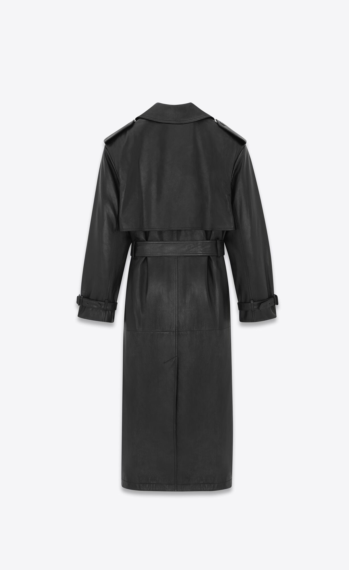 YSL Trench-coat In Lambskin Schwarz | 63289-DBTU