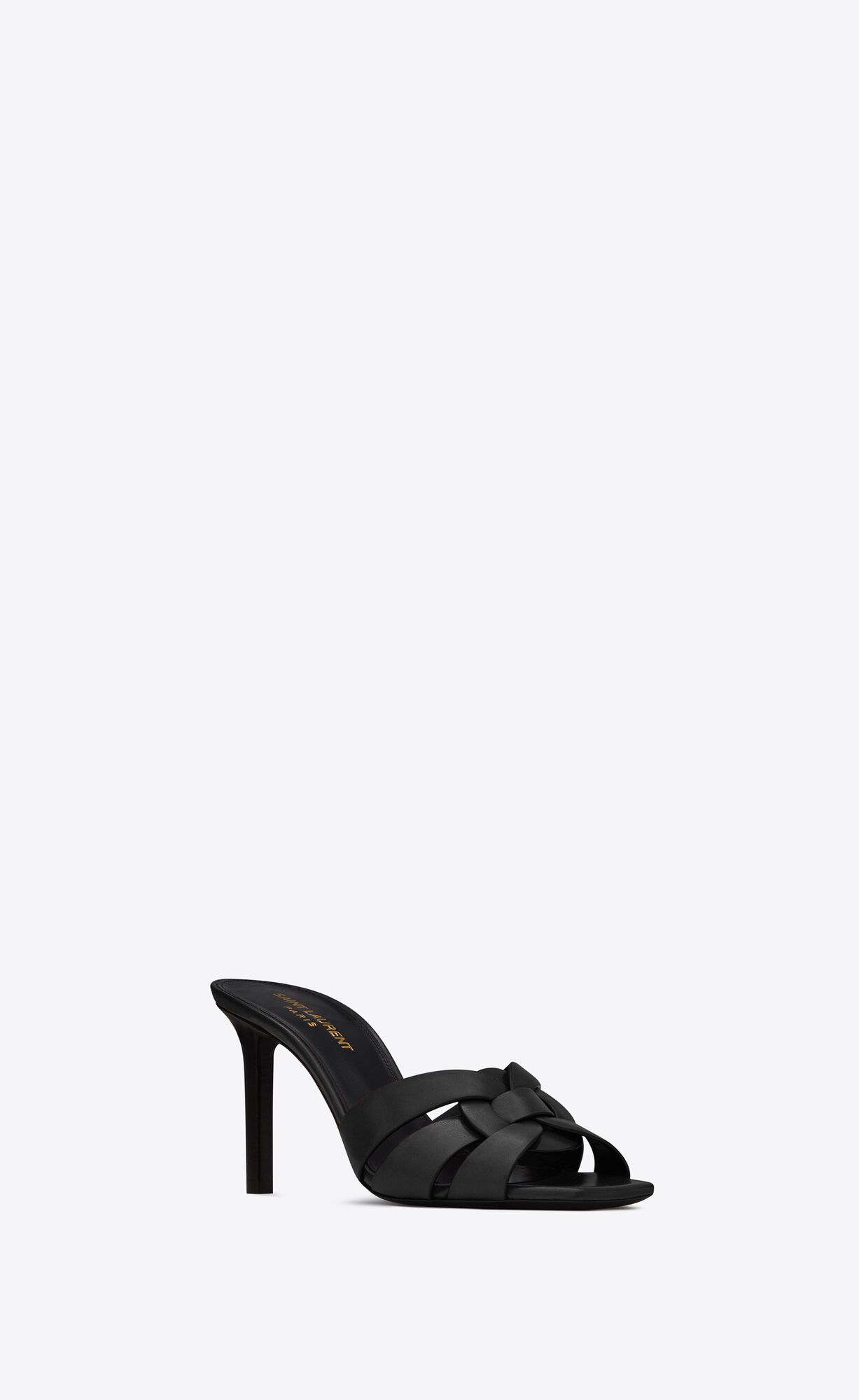 YSL Tribute Mules In Smooth Leder Schwarz | 92475-JHQZ