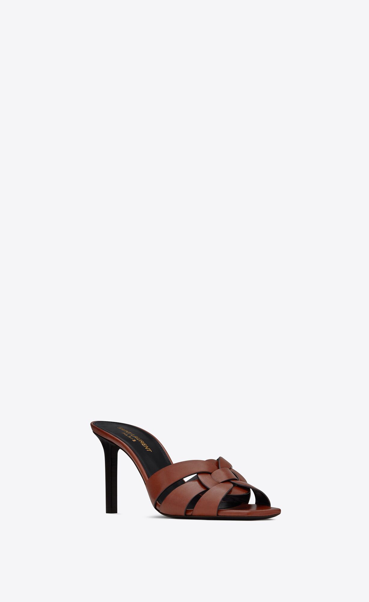 YSL Tribute Mules In Smooth Leder Toffee | 69153-OMCZ