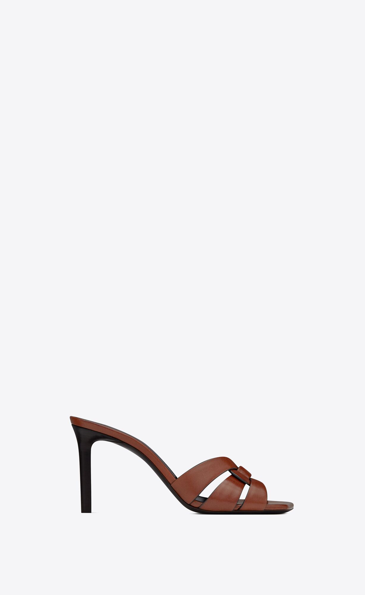 YSL Tribute Mules In Smooth Leder Toffee | 69153-OMCZ