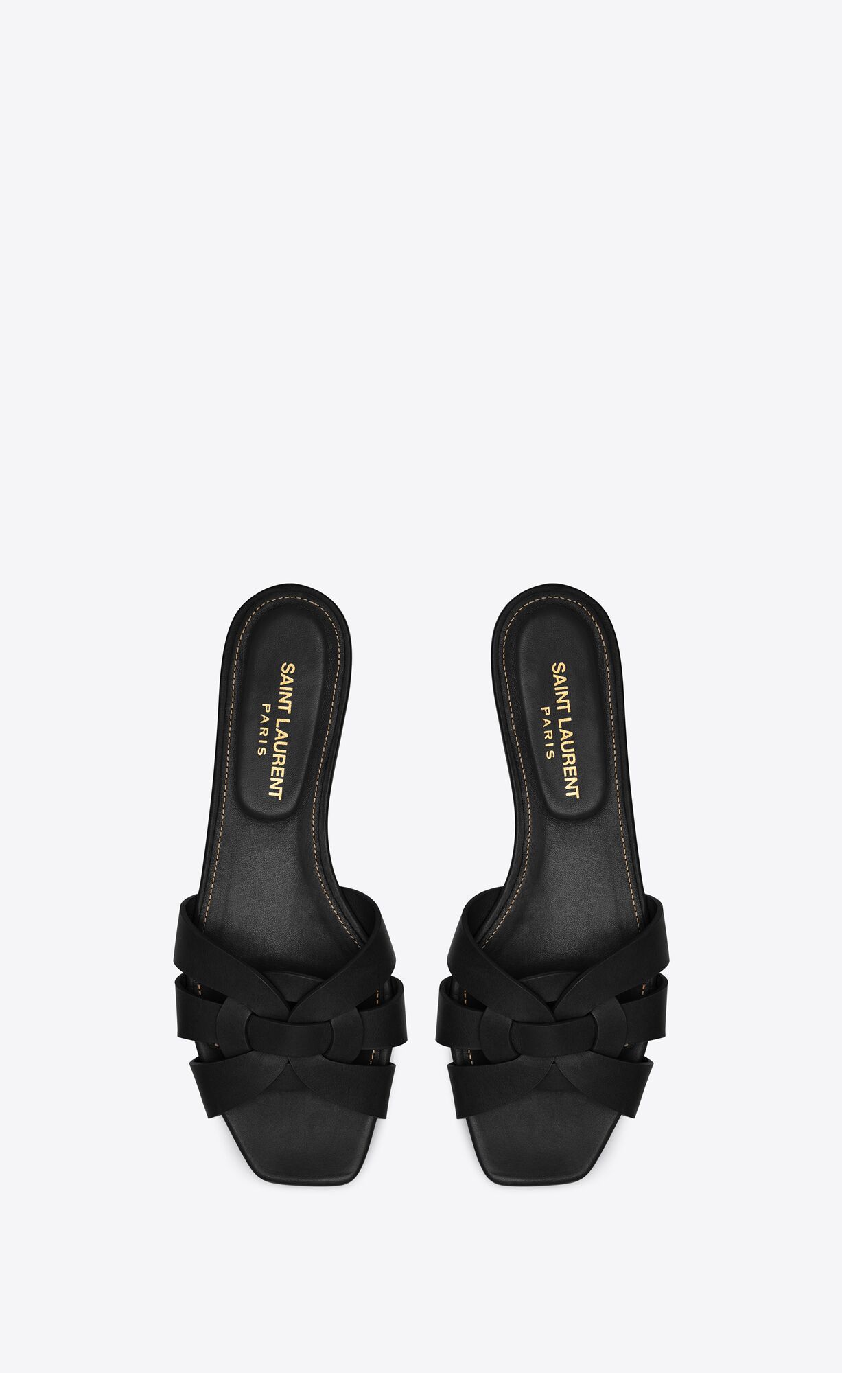 YSL Tribute Sandals In Smooth Leder Schwarz | 45917-YAQJ