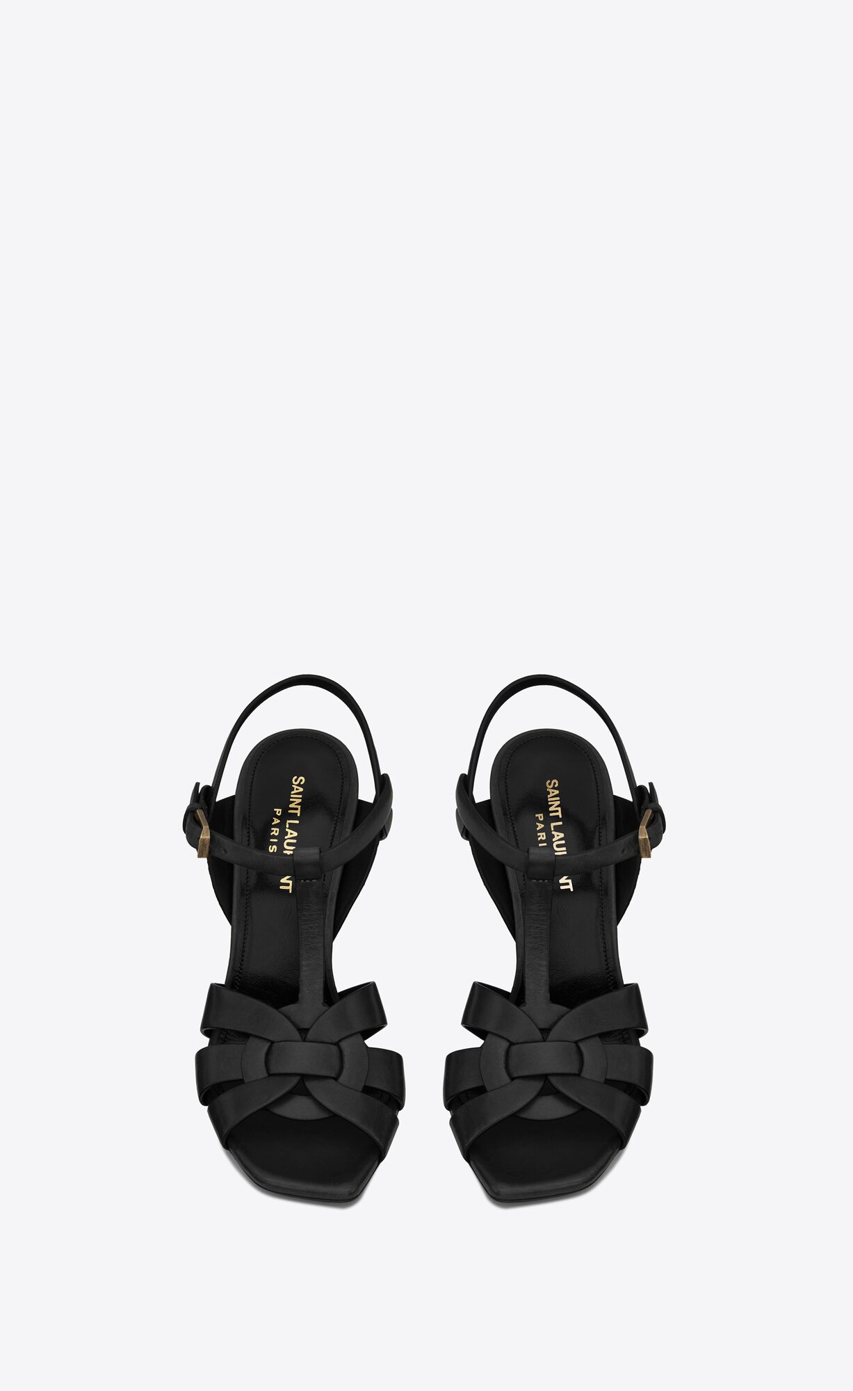 YSL Tribute Sandals In Smooth Leder Schwarz | 74609-EADN