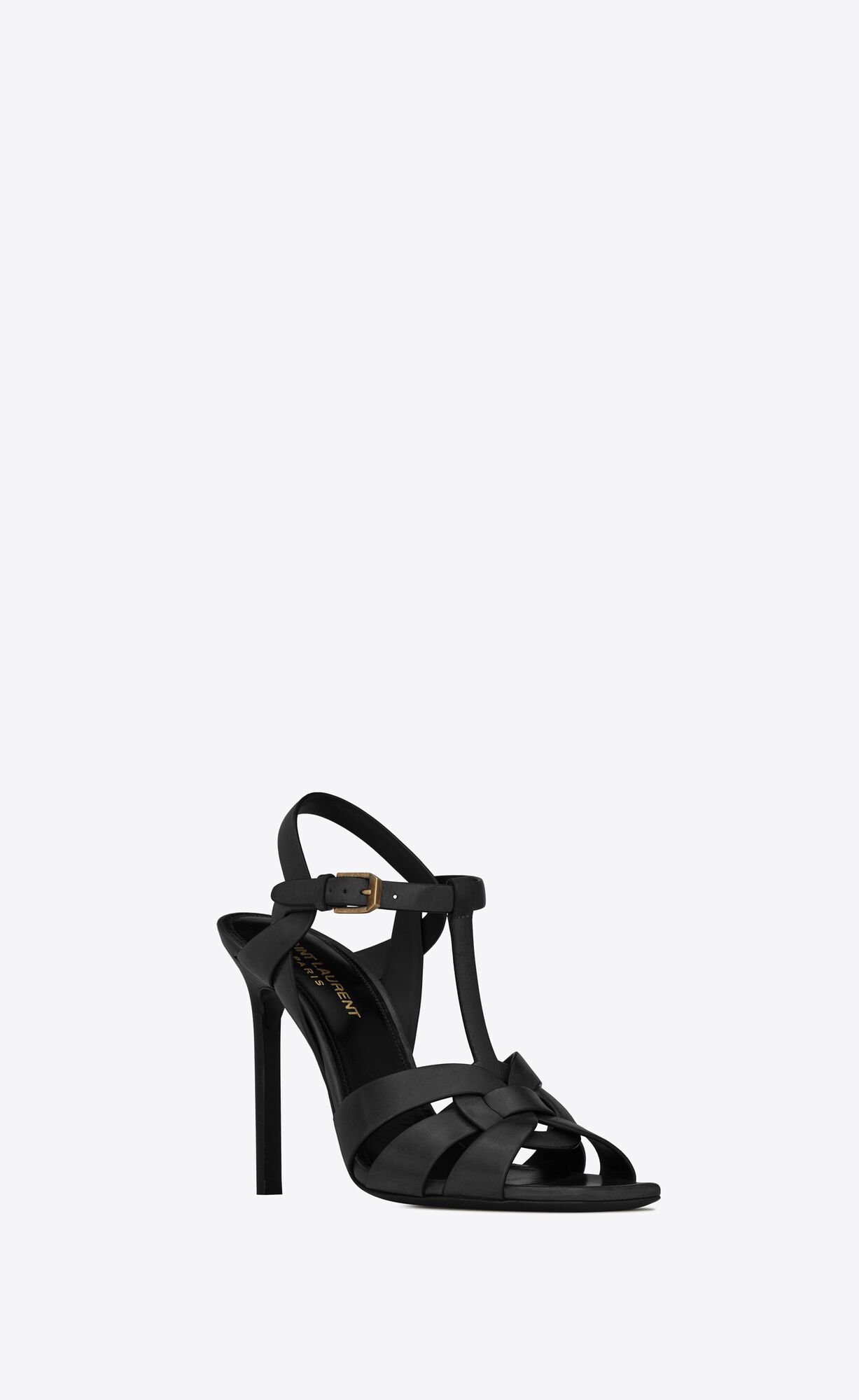 YSL Tribute Sandals In Smooth Leder Schwarz | 74609-EADN