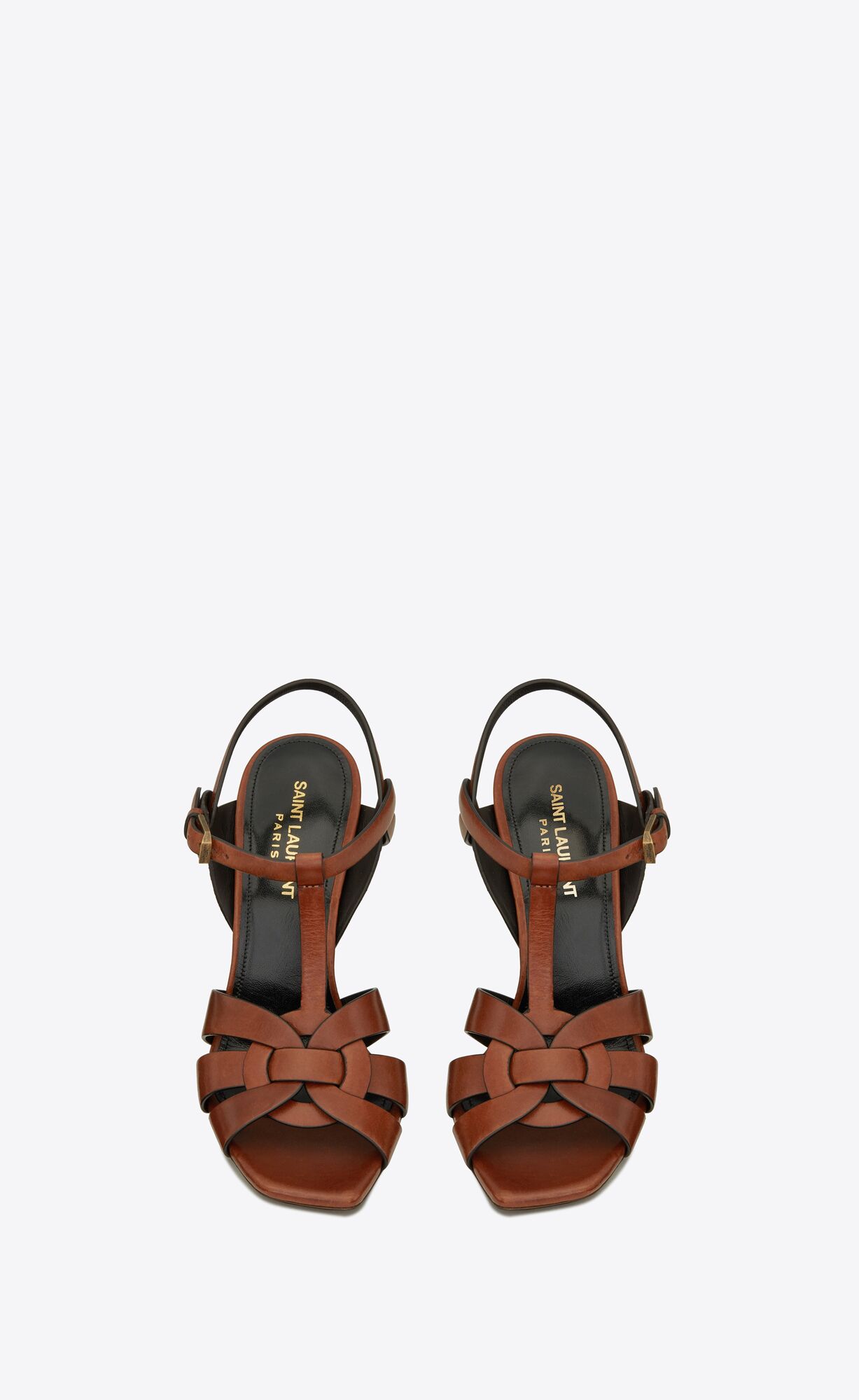 YSL Tribute Sandals In Smooth Leder Toffee | 86401-KXJZ