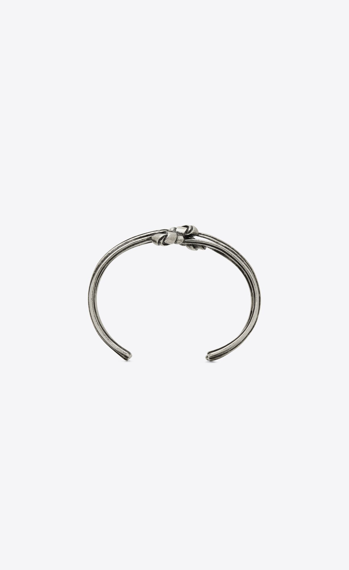 YSL Triple Knot Bracelet In Metal Silber | 52397-USML