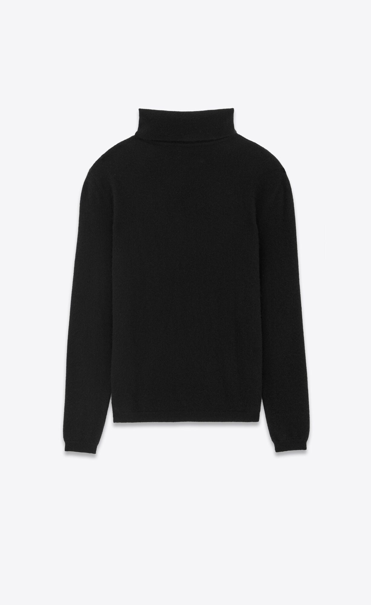 YSL Turtleneck Pullover In Cashmere Noir | 71629-RJVG