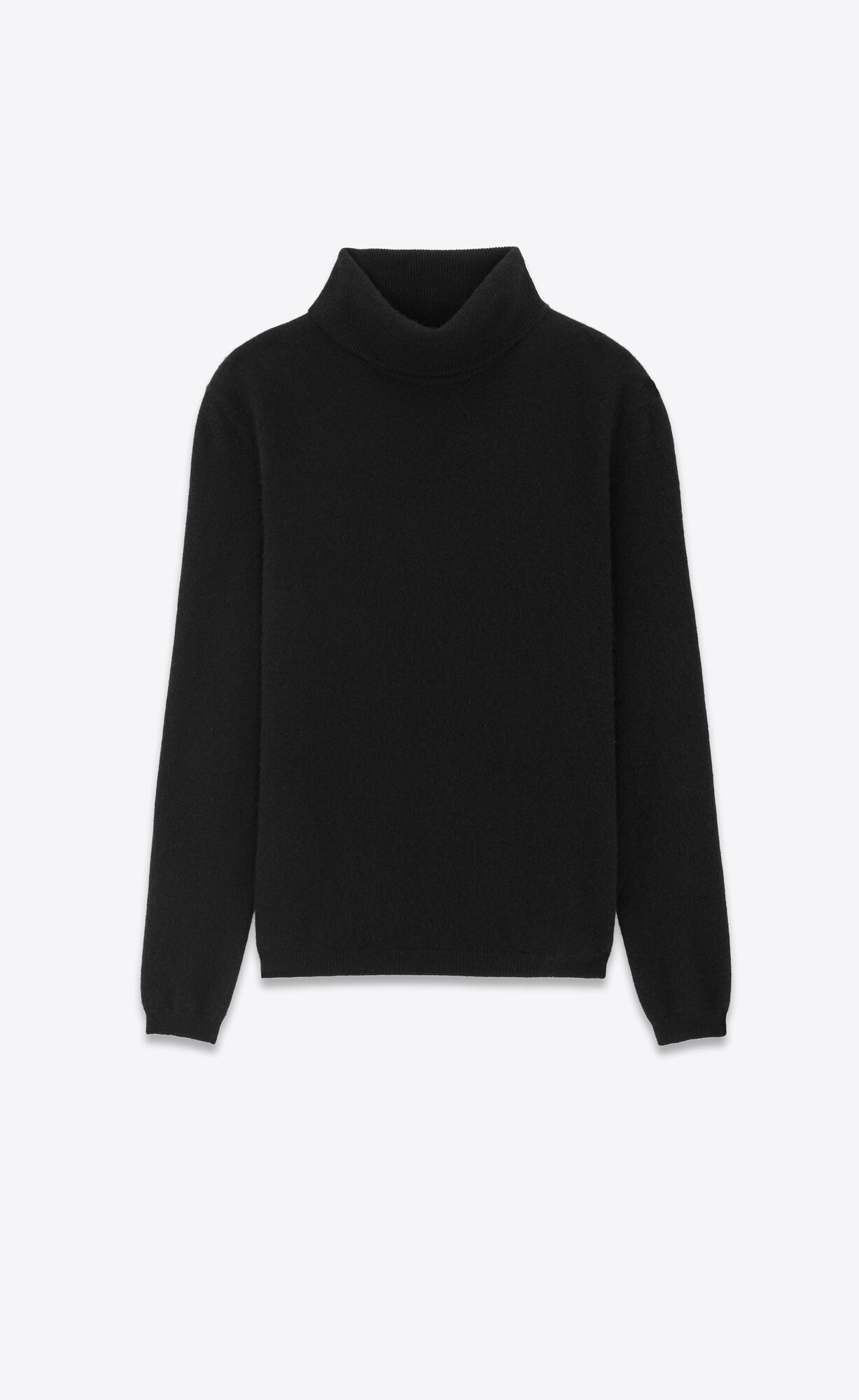 YSL Turtleneck Pullover In Cashmere Noir | 71629-RJVG