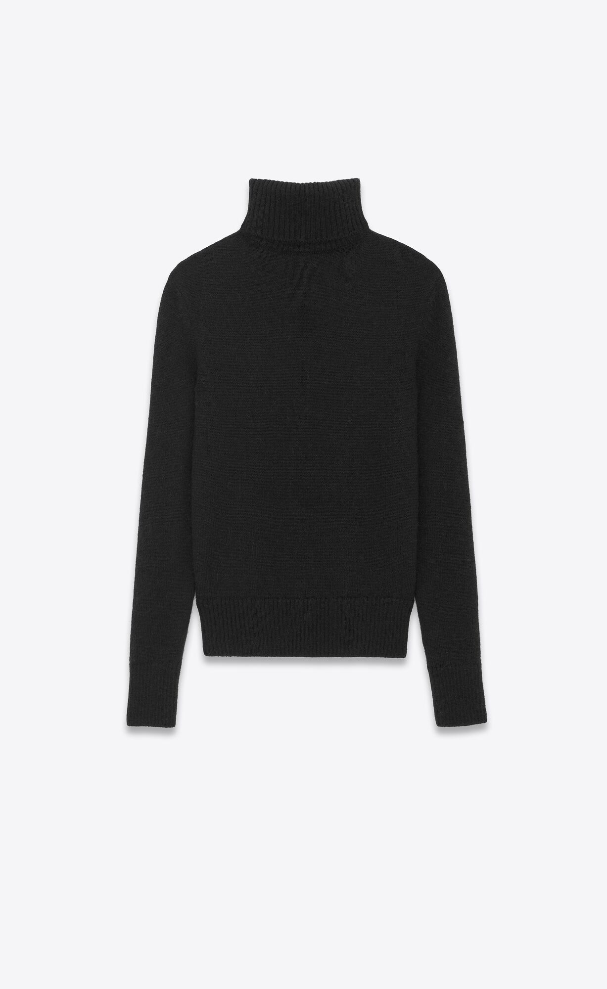 YSL Turtleneck Pullover In Wolle Schwarz | 74165-OSLJ