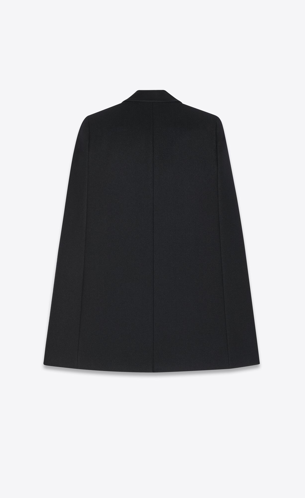 YSL Tuxedo Cape In Wolle Felt Noir Brillant | 39406-BNDZ