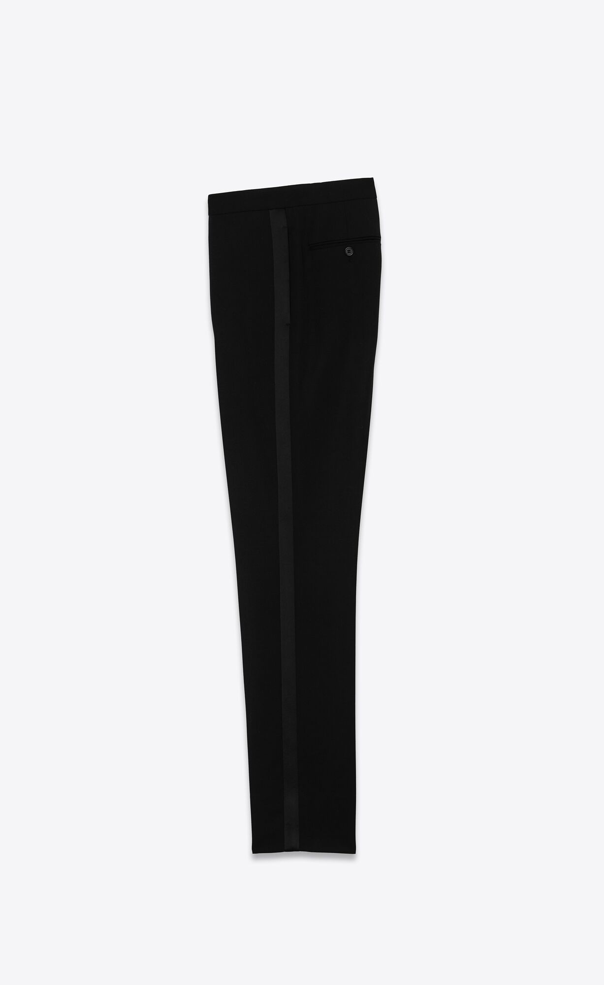 YSL Tuxedo Pants In Grain De Poudre Saint Laurent Schwarz | 69372-VMHQ