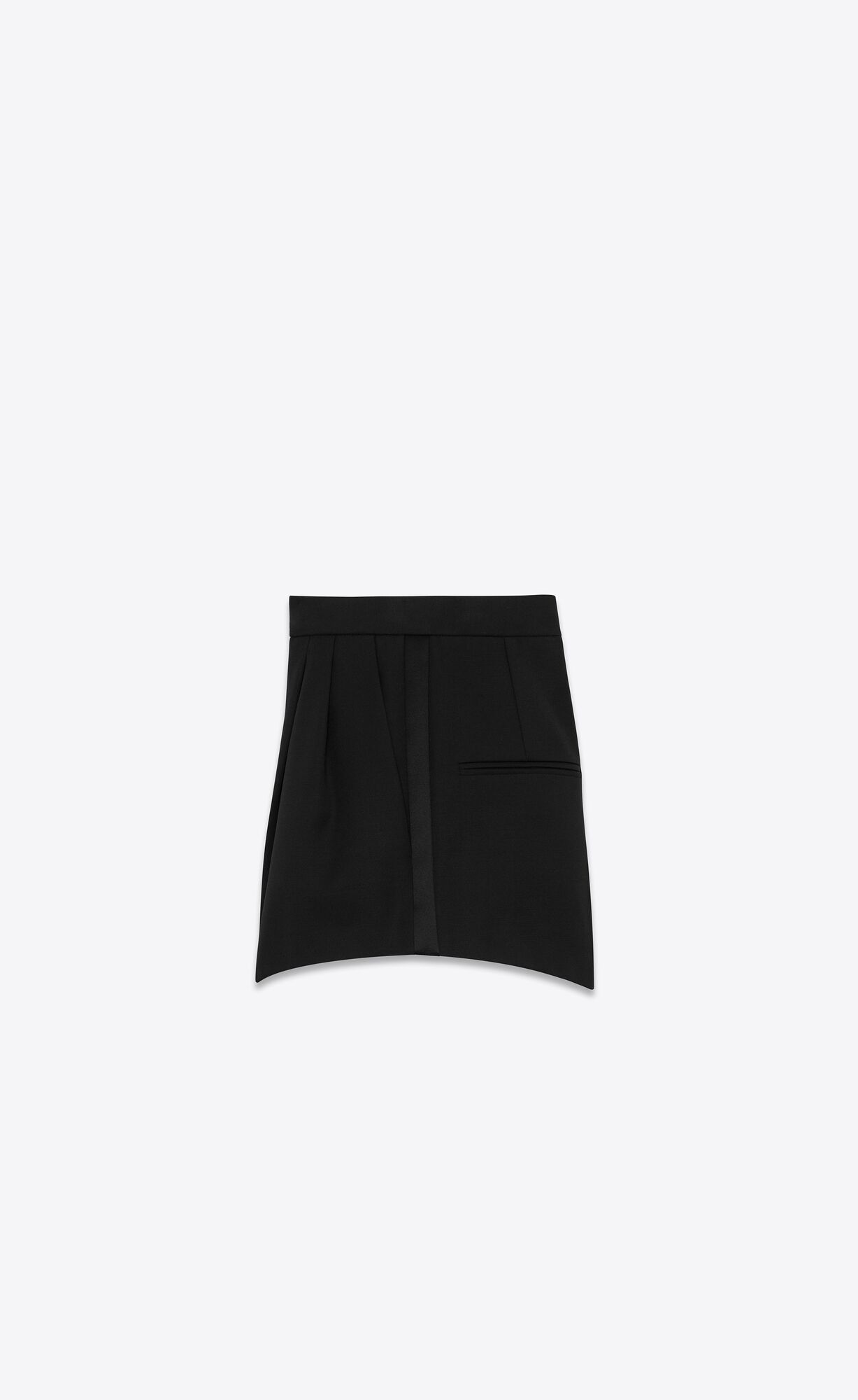 YSL Tuxedo Shorts In Grain De Poudre Schwarz | 92167-AHJO