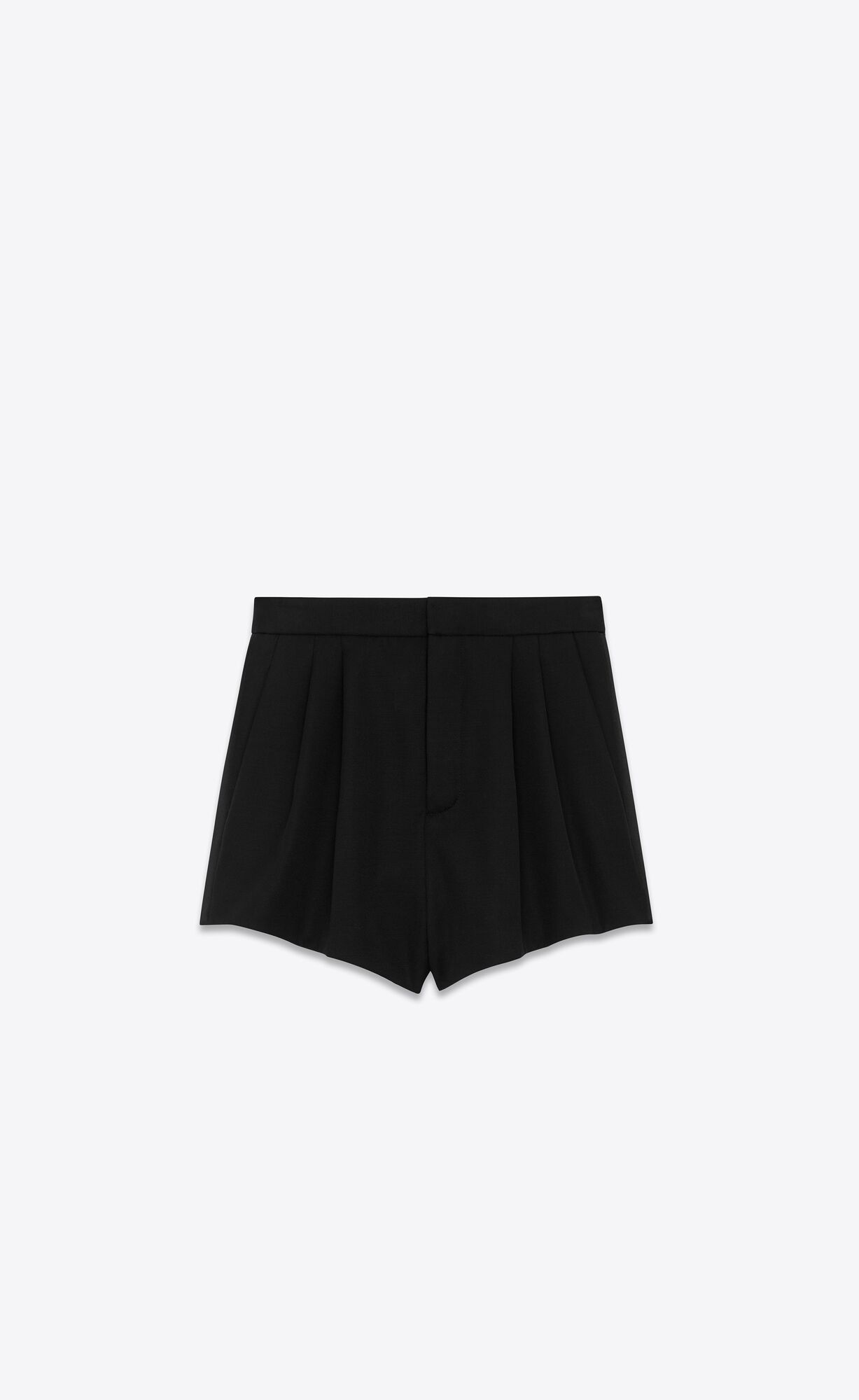 YSL Tuxedo Shorts In Grain De Poudre Schwarz | 92167-AHJO