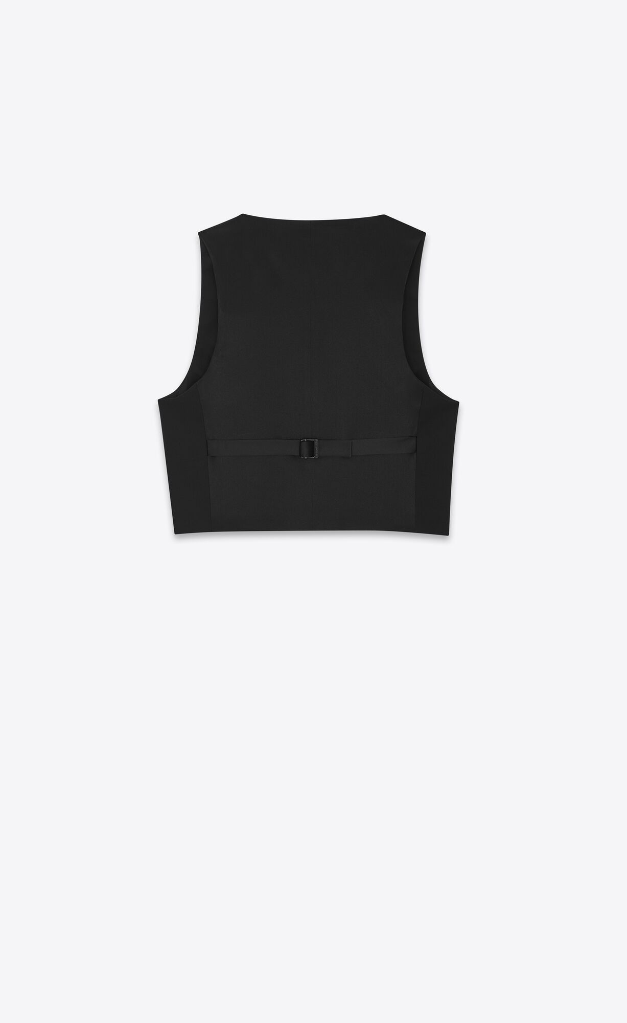 YSL Tuxedo Vest In Grain De Poudre Schwarz | 60241-UIOT