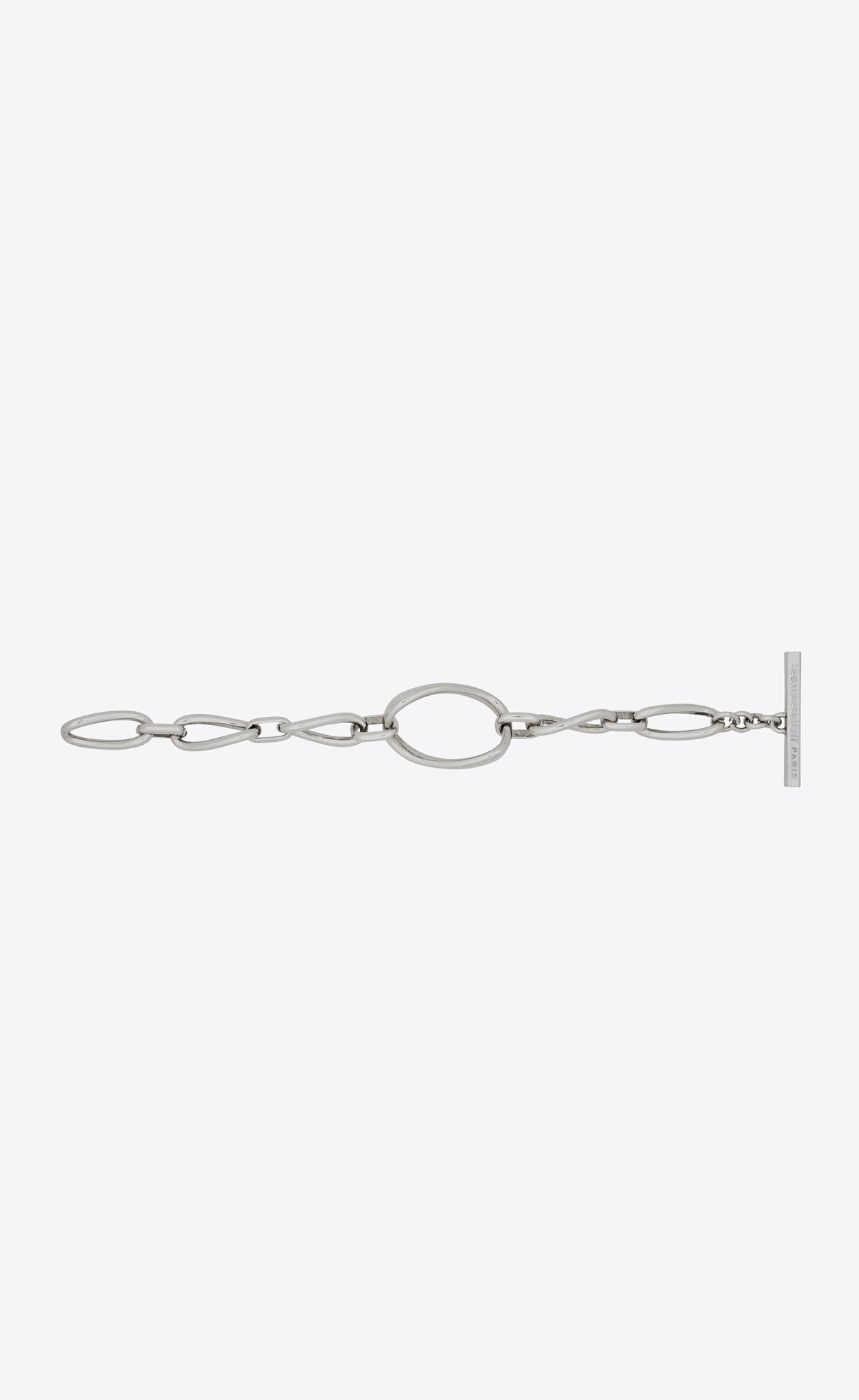 YSL Twist And Curve Links Bracelet In Metal Palladium | 80276-PEZL