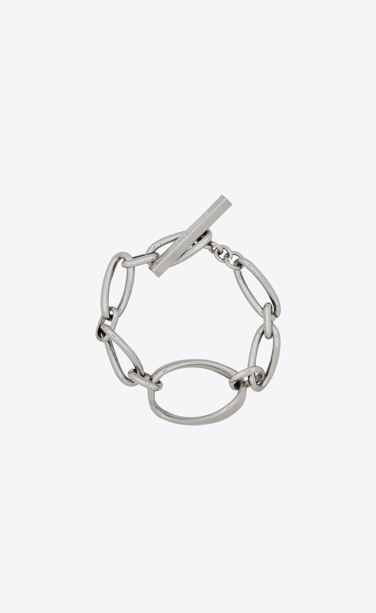 YSL Twist And Curve Links Bracelet In Metal Palladium | 80276-PEZL