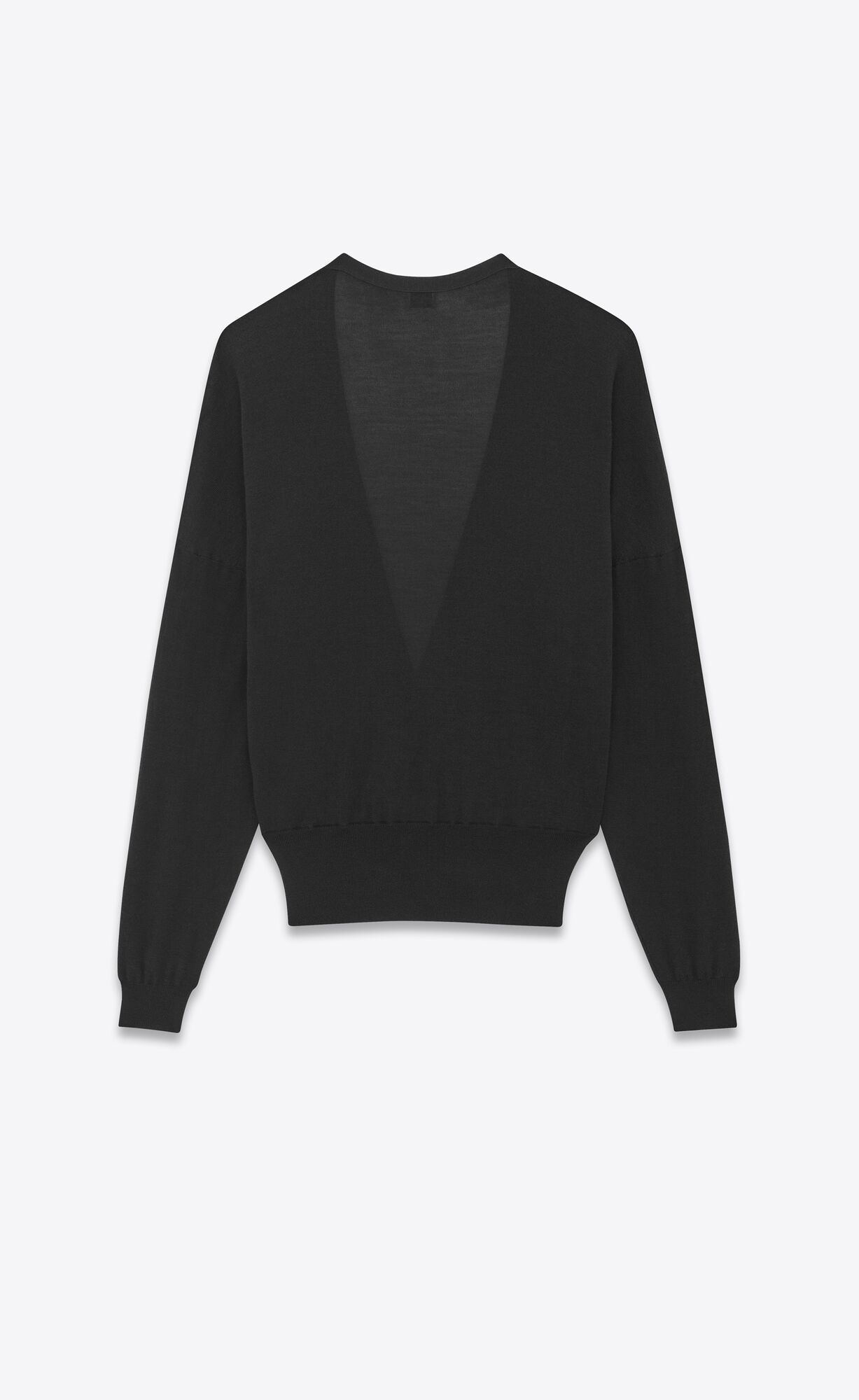 YSL V-neck Pullover In Cashmere, Wolle And Silk Schwarz | 32065-RTIH