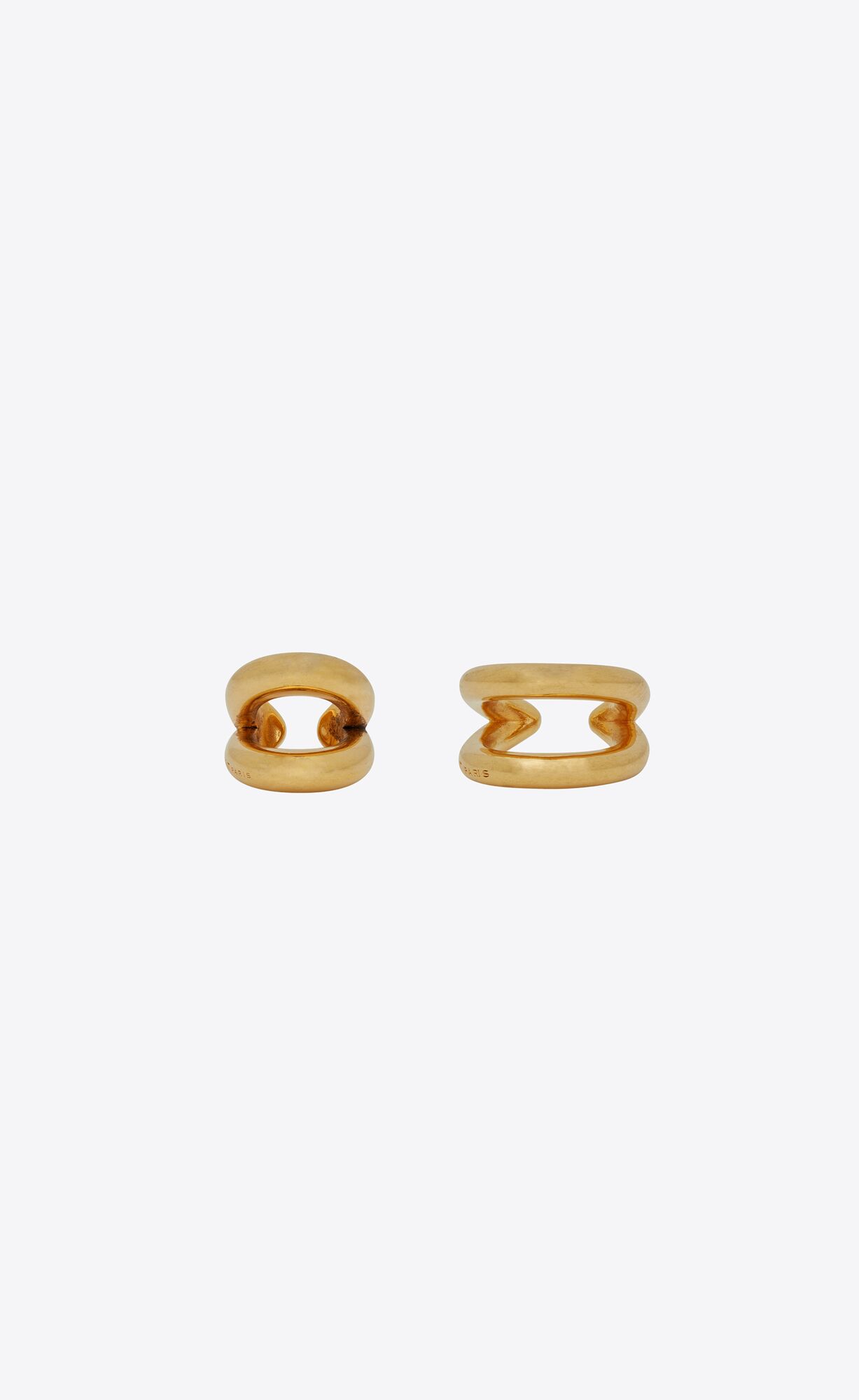 YSL V-shape Earrings In Metal Gold | 64038-EXVR