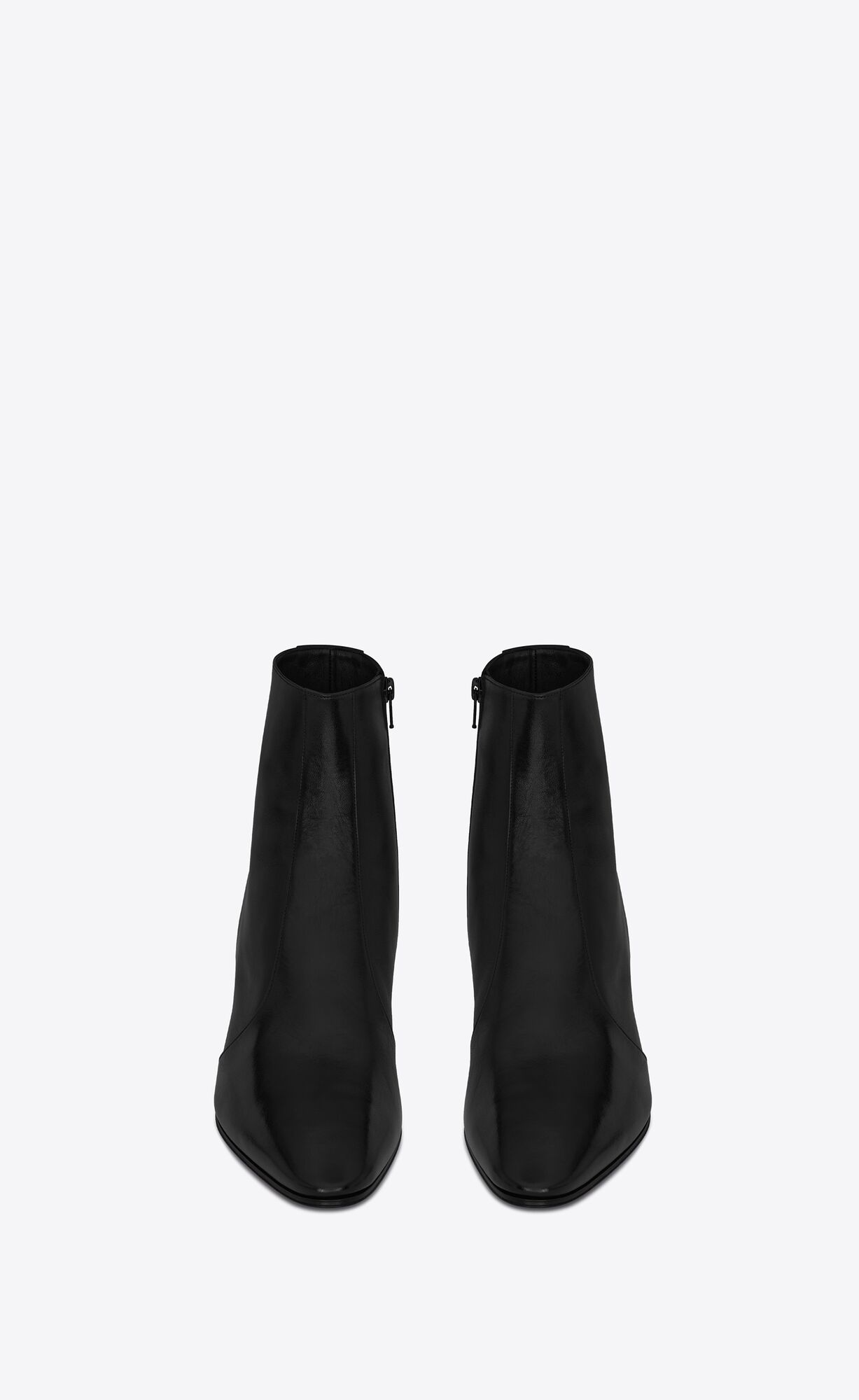 YSL Vassili Zipped Boots In Smooth Leder Schwarz | 04835-VEGD