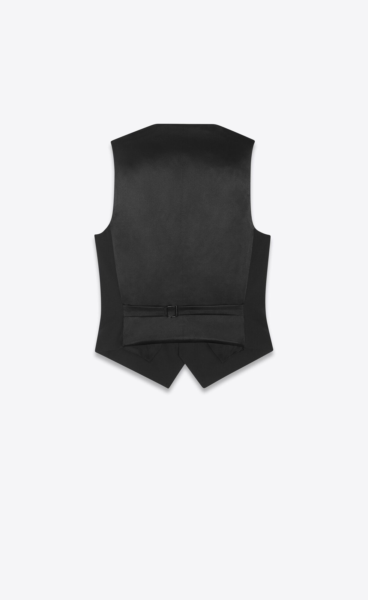 YSL Vest In Grain De Poudre Schwarz | 93406-GVNA