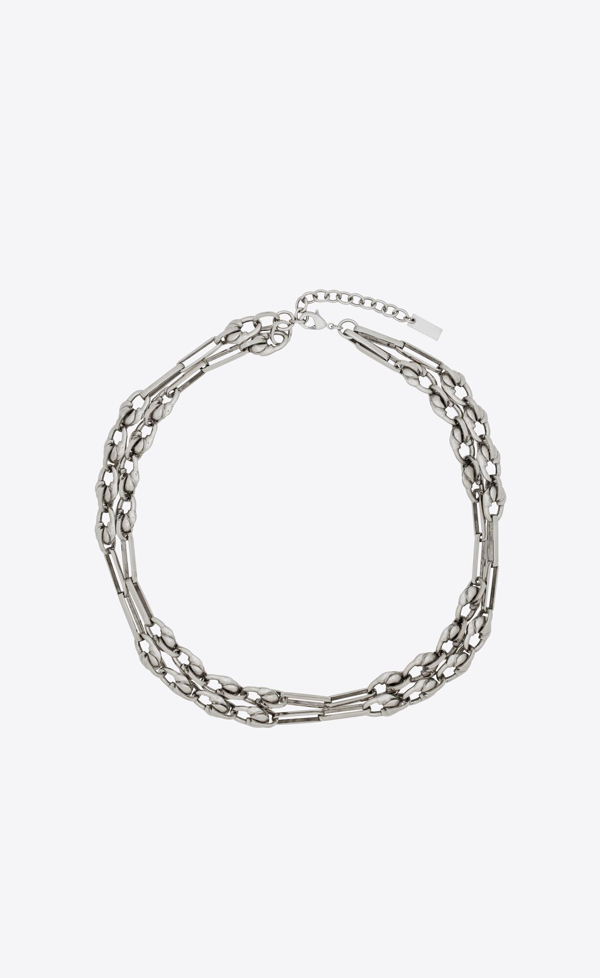 YSL Vintage Necklace In Metal Silber | 60593-SBNR