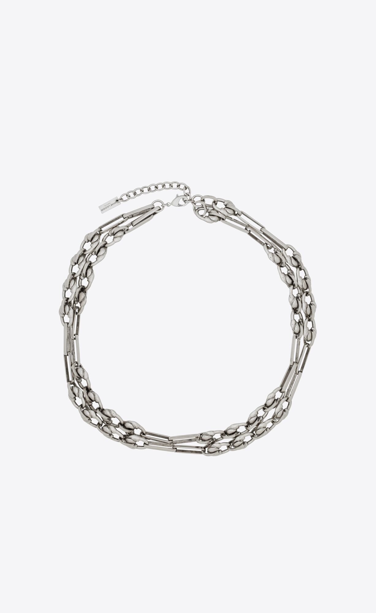 YSL Vintage Necklace In Metal Silber | 60593-SBNR