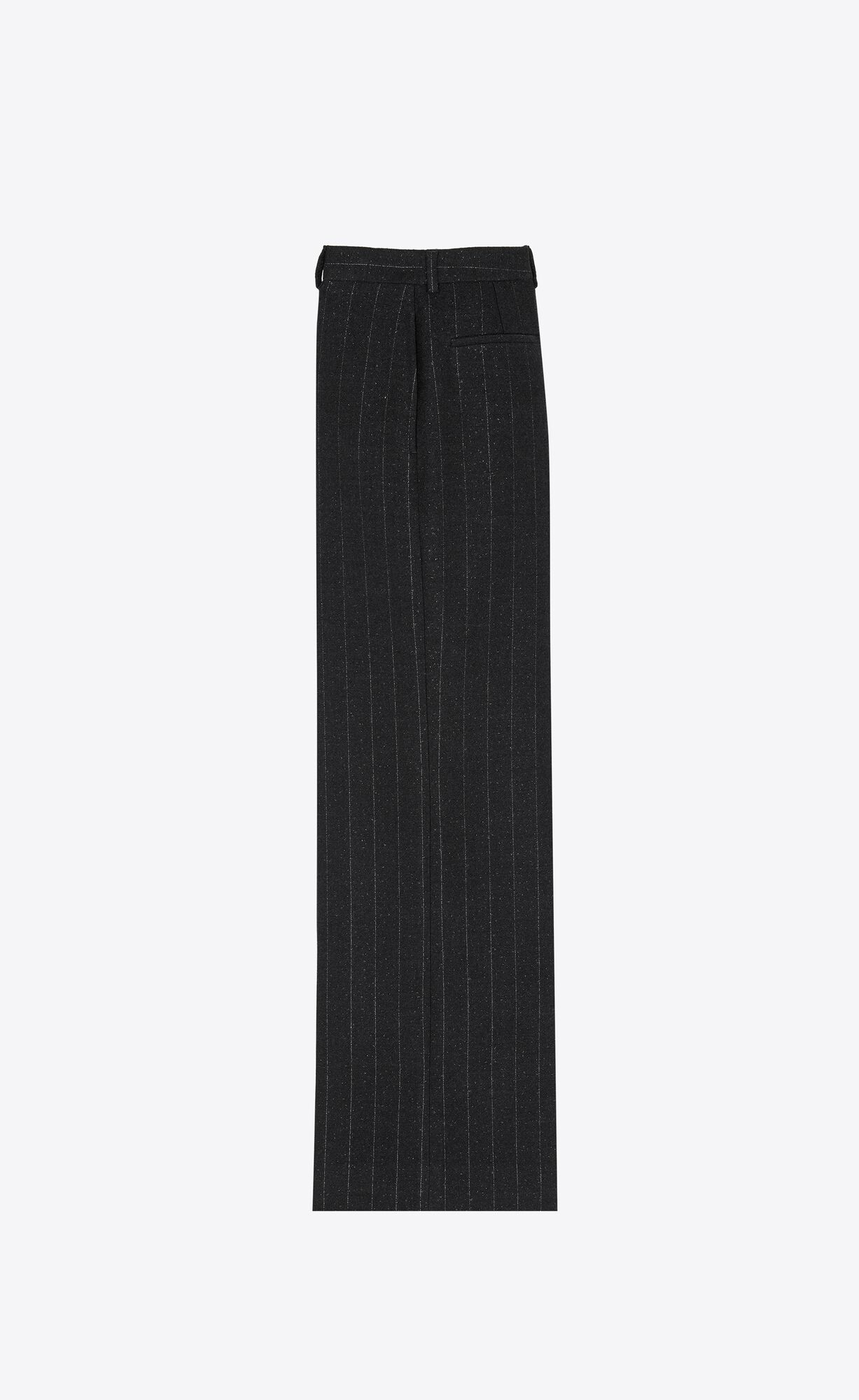 YSL Weite-leg Pants In Pinstripe Wolle Dunkelgrau | 08345-YDHG