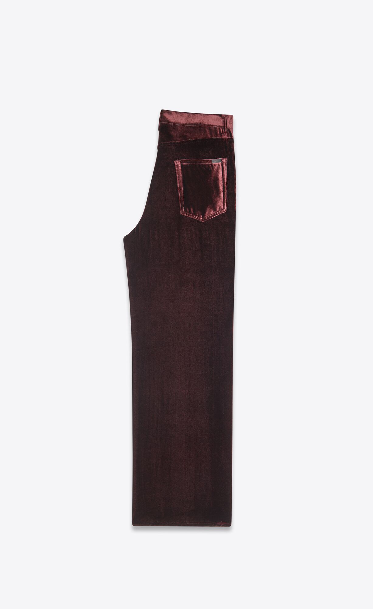 YSL Weite-leg Pants In Velvet Dunkelbordeaux | 42073-QZGU