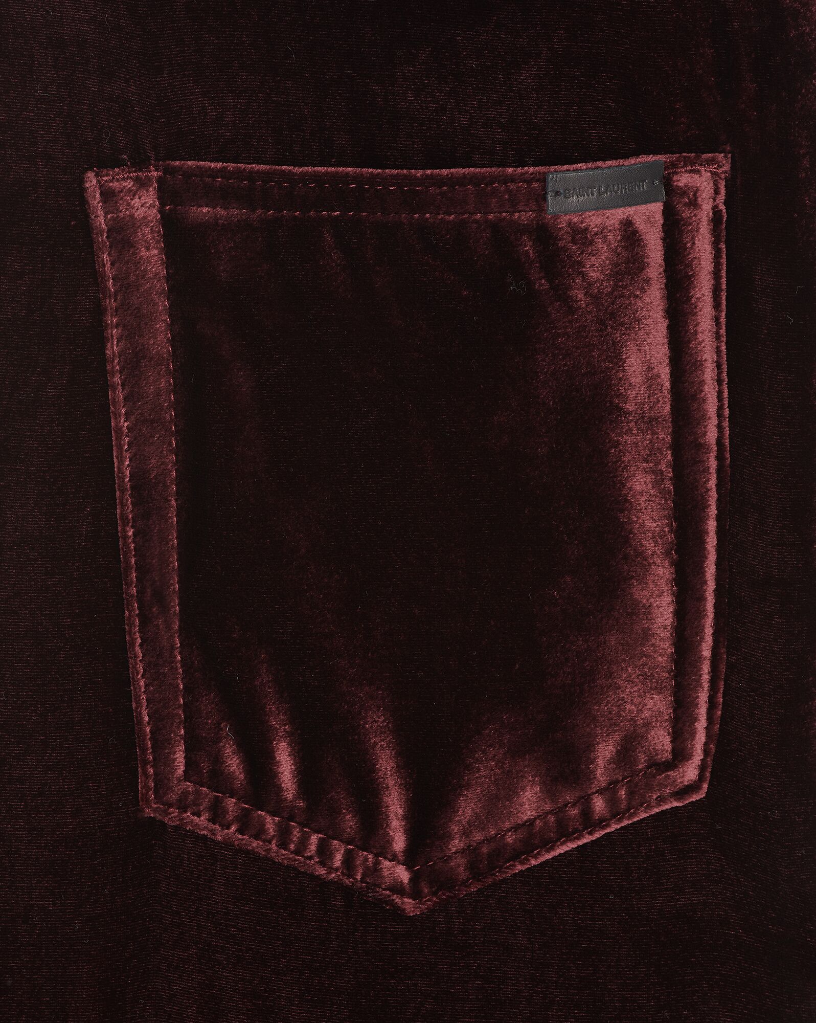 YSL Weite-leg Pants In Velvet Dunkelbordeaux | 42073-QZGU