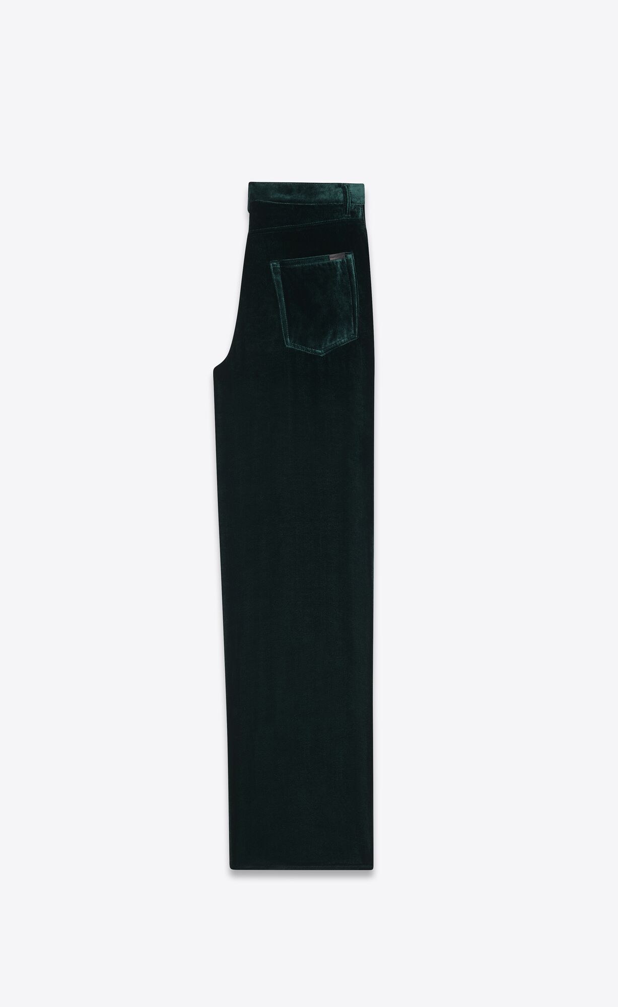 YSL Weite-leg Pants In Velvet Dunkelgrün | 51678-ZNXO