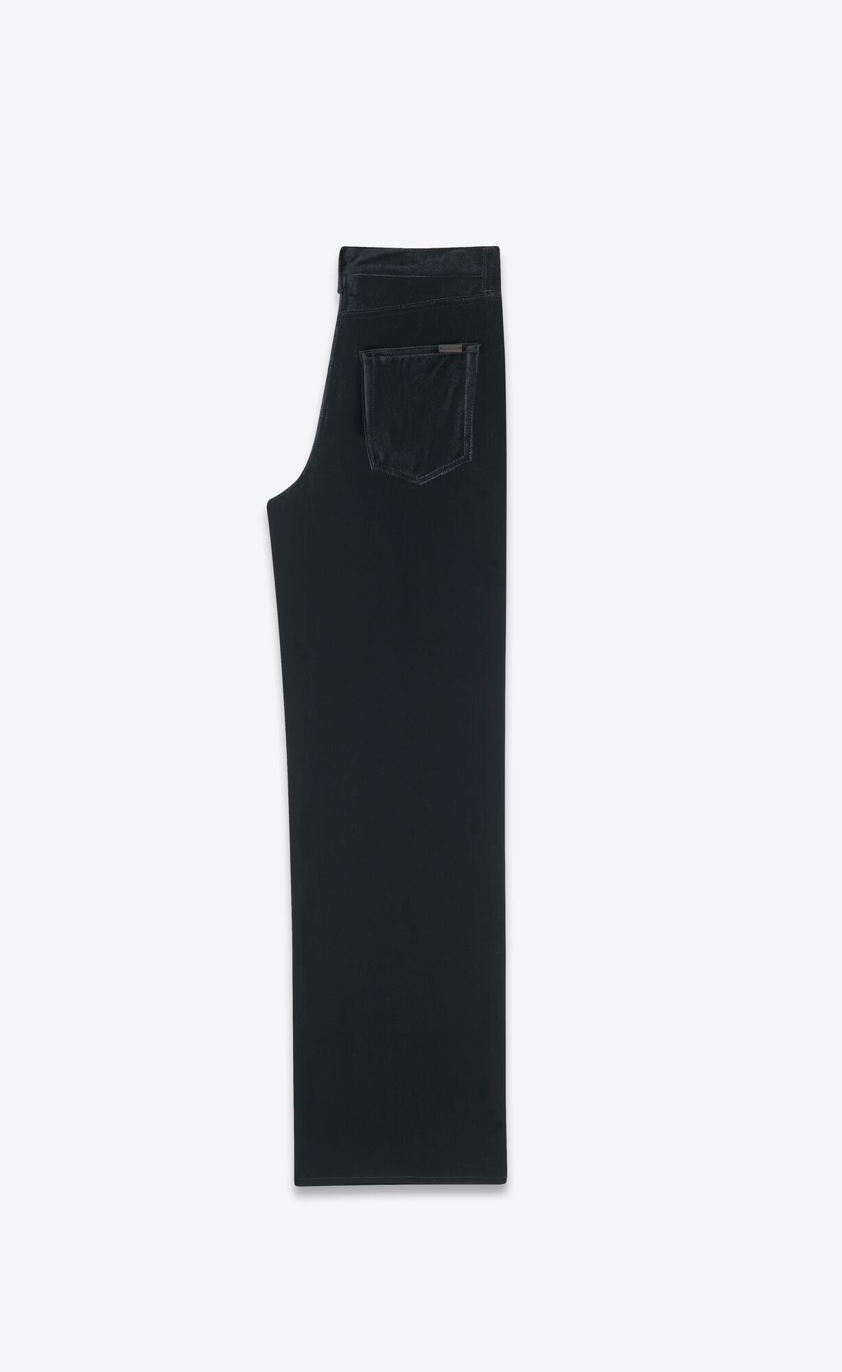 YSL Weite-leg Pants In Velvet Schwarz | 26043-UEXI