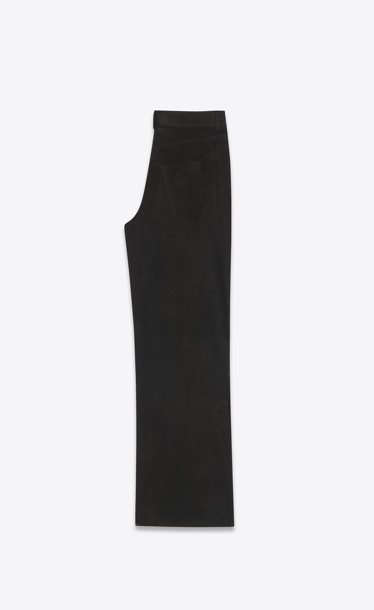 YSL Weite-leg Pants In Wildleder Schwarz | 52014-YWTF