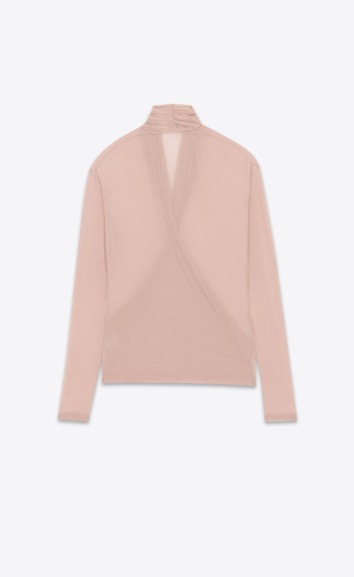 YSL Wrap-over Top In Jersey Rosa | 89245-ELIG