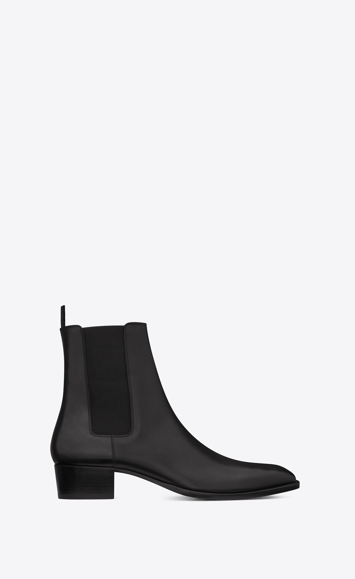 YSL Wyatt Chelsea Boots In Smooth Leder Schwarz | 37526-DHBA