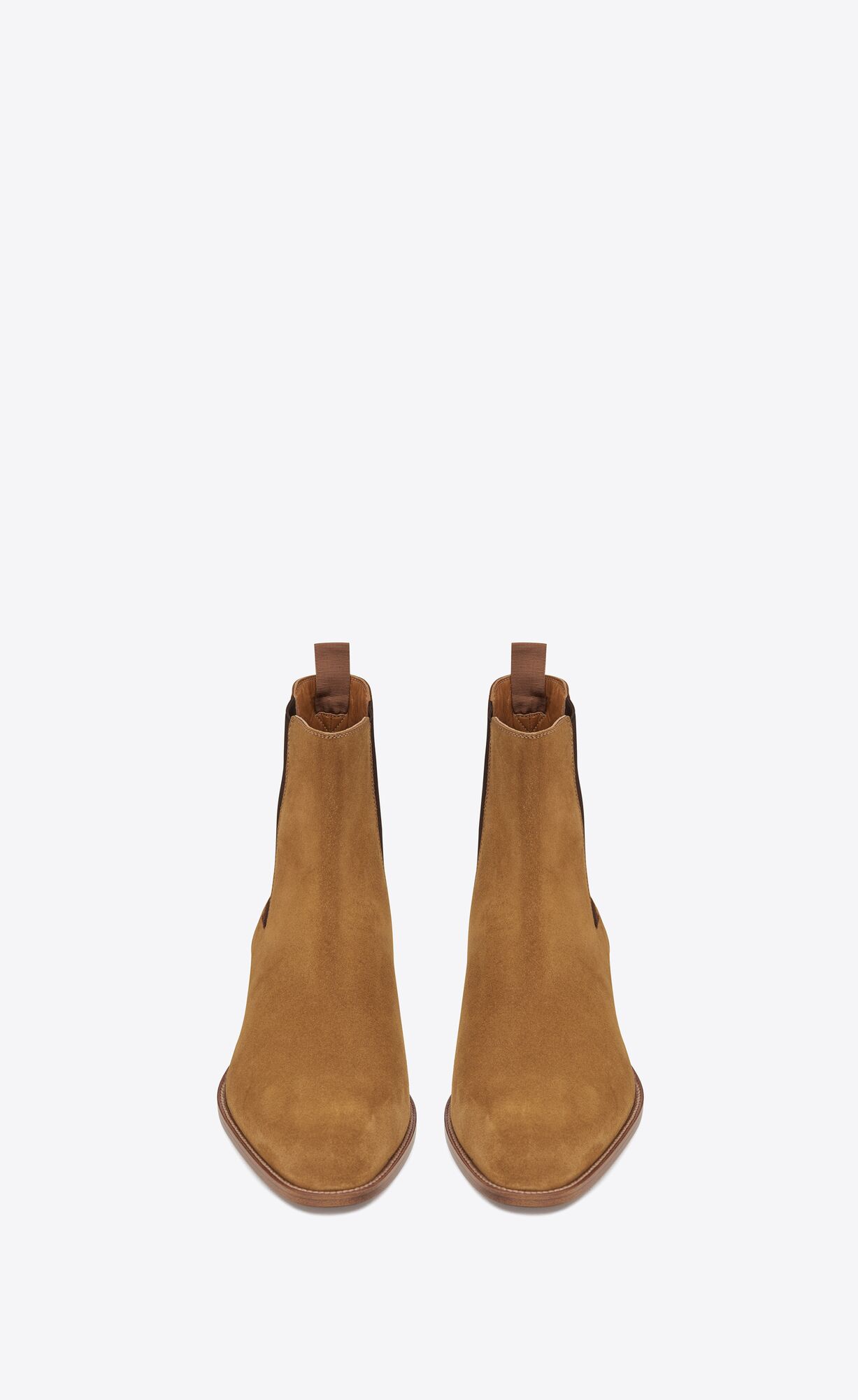 YSL Wyatt Chelsea Boots In Wildleder Braun | 98675-XOMV