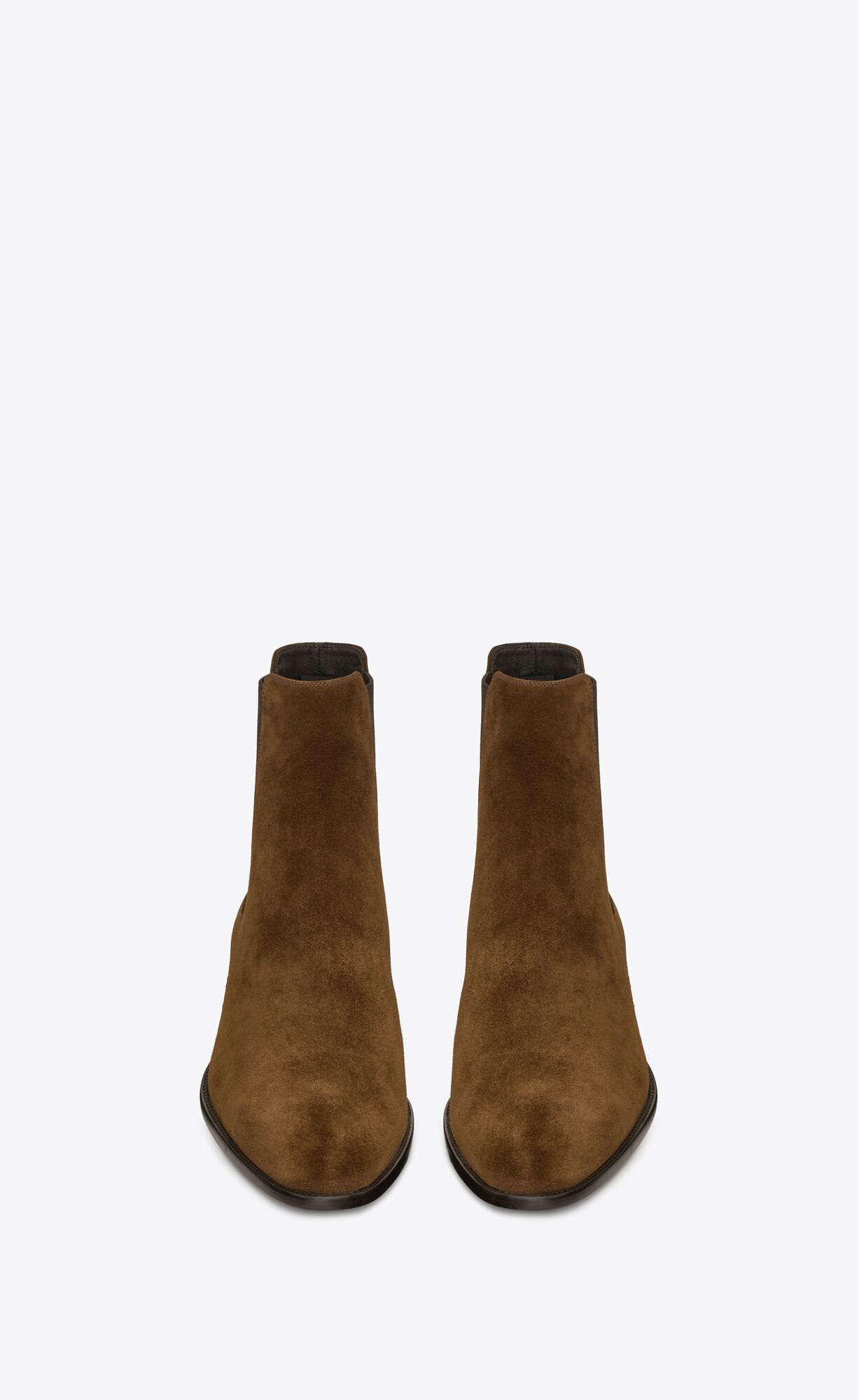 YSL Wyatt Chelsea Boots In Wildleder Land | 30946-YNLO