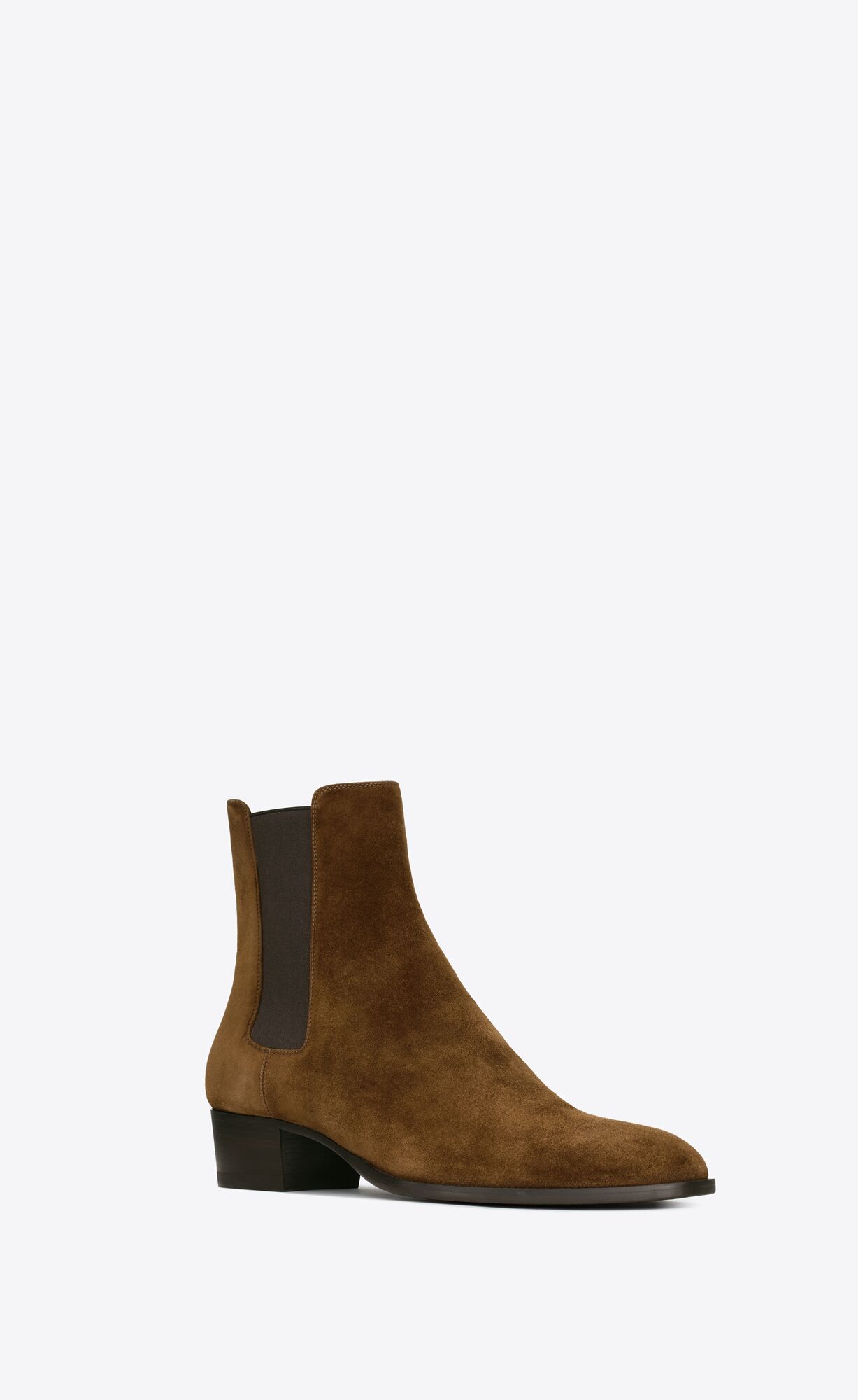 YSL Wyatt Chelsea Boots In Wildleder Land | 30946-YNLO