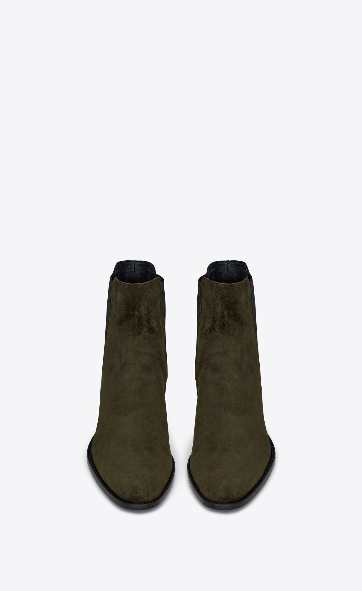 YSL Wyatt Chelsea Boots In Wildleder Sable Brun | 03821-DXZW