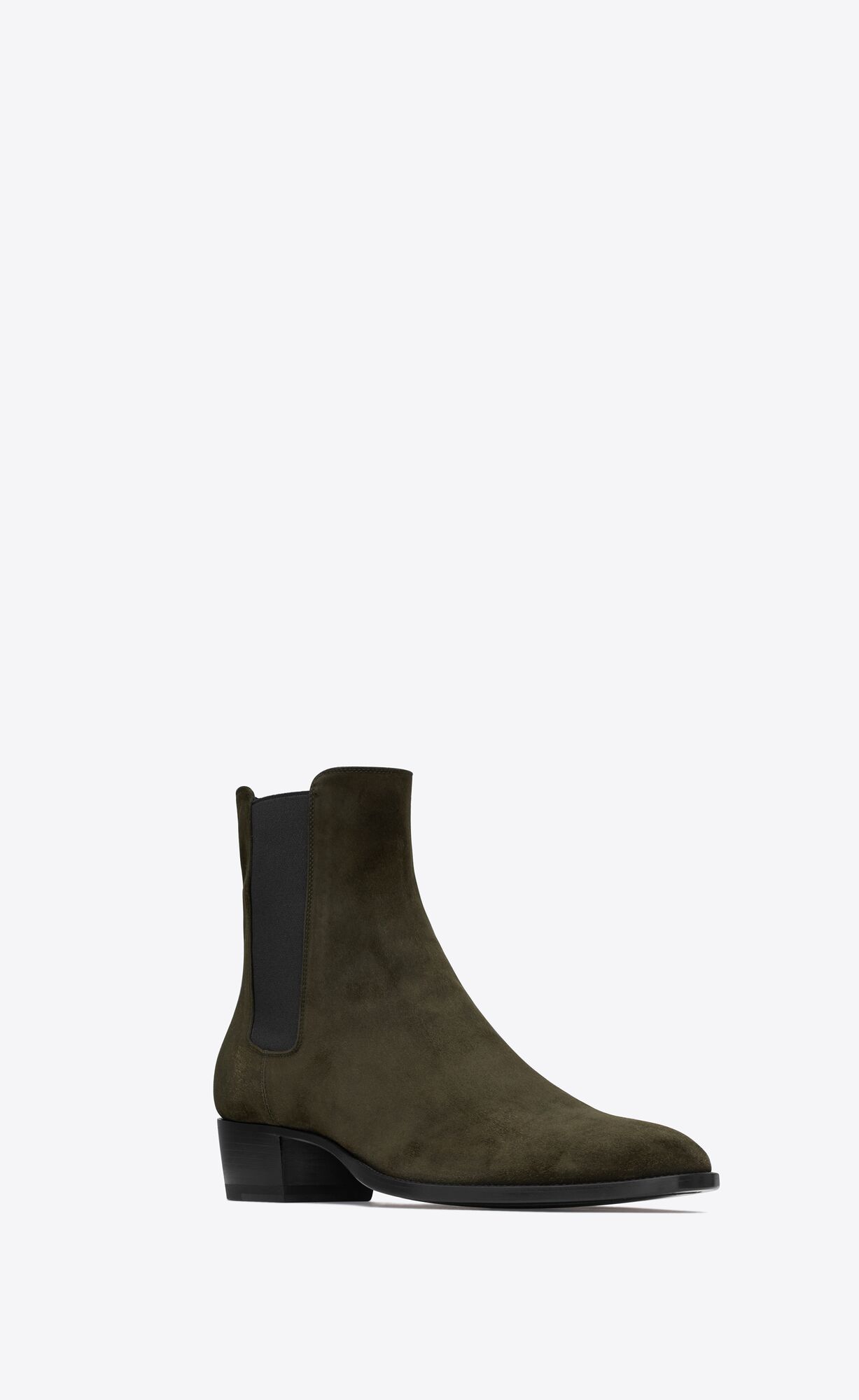 YSL Wyatt Chelsea Boots In Wildleder Sable Brun | 03821-DXZW