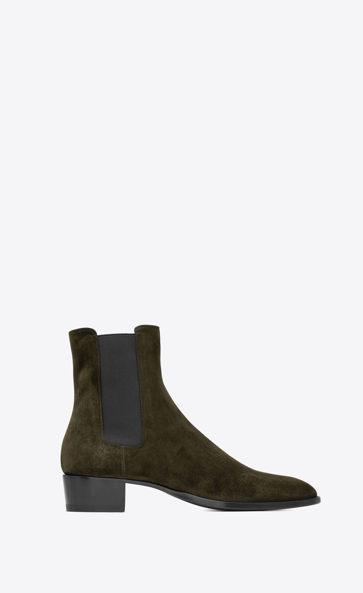 YSL Wyatt Chelsea Boots In Wildleder Sable Brun | 03821-DXZW