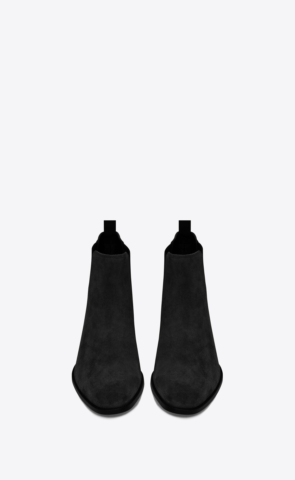 YSL Wyatt Chelsea Boots In Wildleder Schwarz | 81740-ABQO