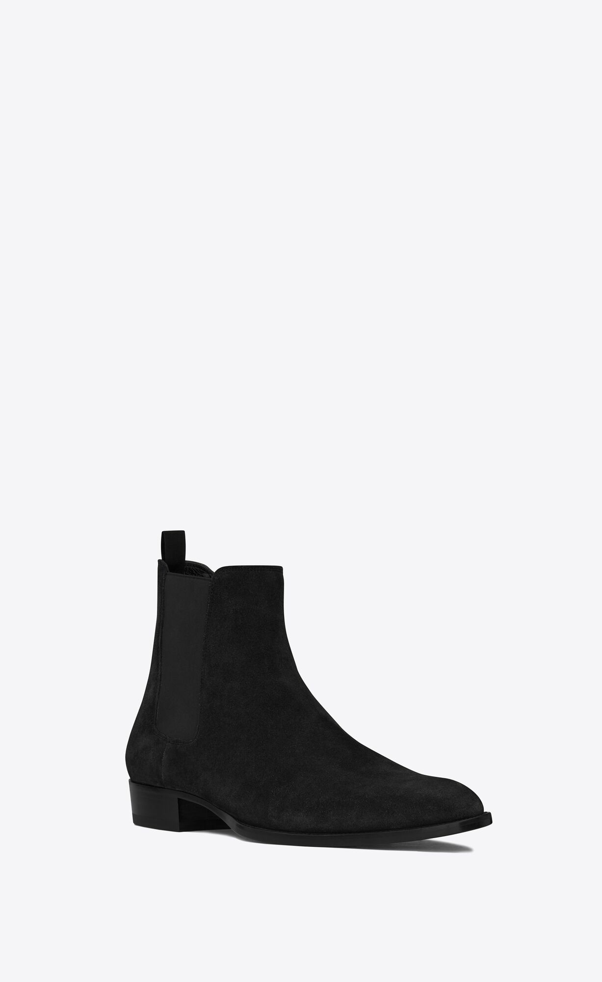 YSL Wyatt Chelsea Boots In Wildleder Schwarz | 81740-ABQO