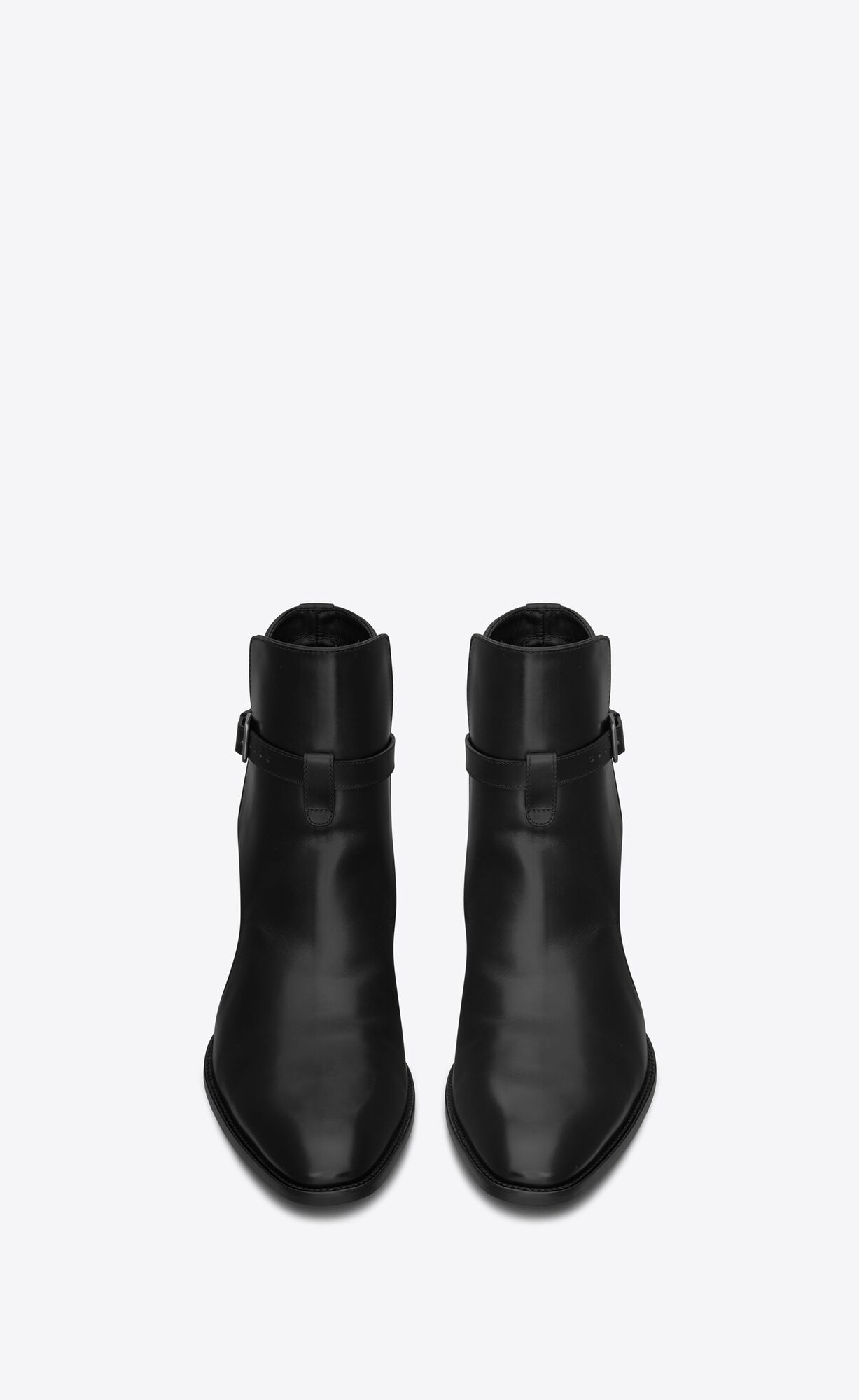 YSL Wyatt Jodhpur Boots In Smooth Leder Schwarz | 04231-IBGK