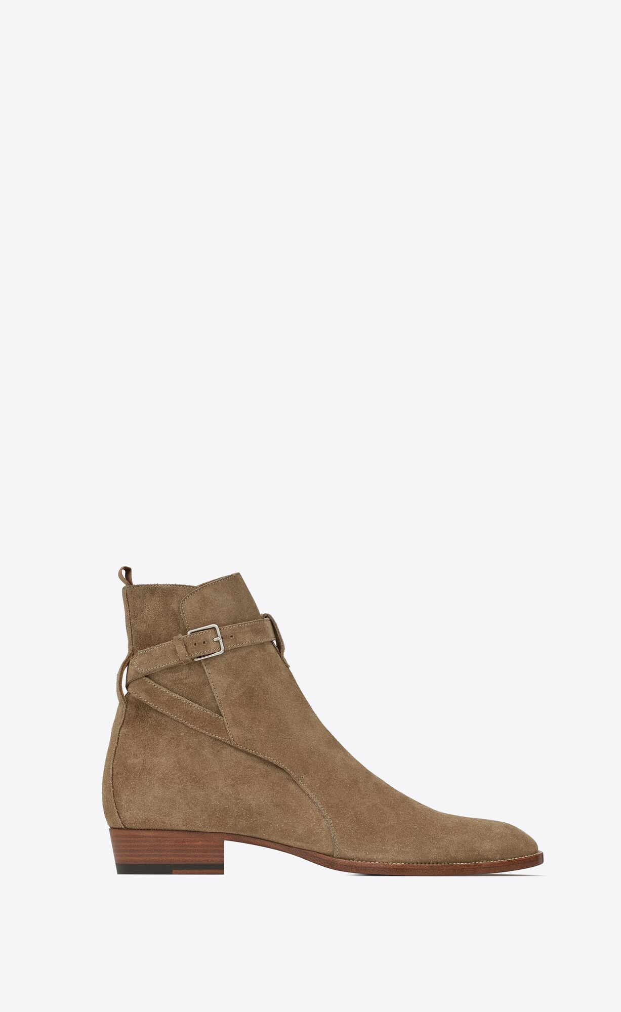 YSL Wyatt Jodhpur Boots In Wildleder Braun | 21643-HAYN