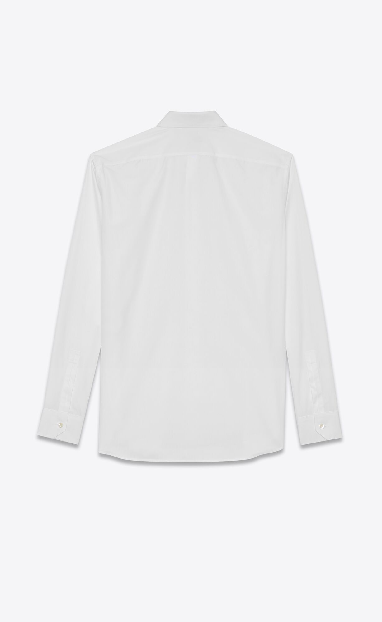 YSL Yves Collar Shirt In Baumwoll Poplin Weiß | 95723-EBKF