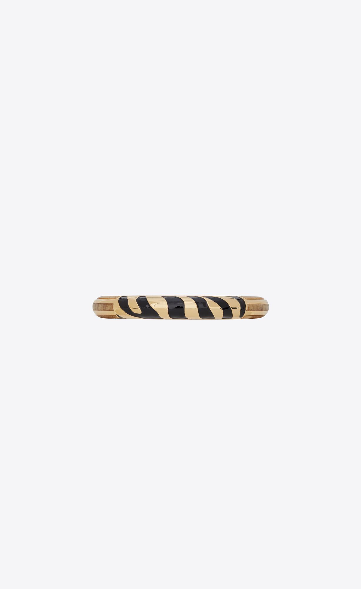 YSL Zebra Bangle In Metal, Enamel And Resin Gold Weiß Schwarz | 47926-JKHR