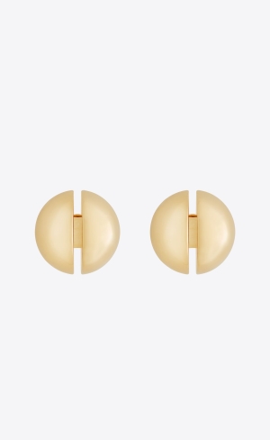 YSL Ball Split Earrings In Metal Gold | 52908-EMPT